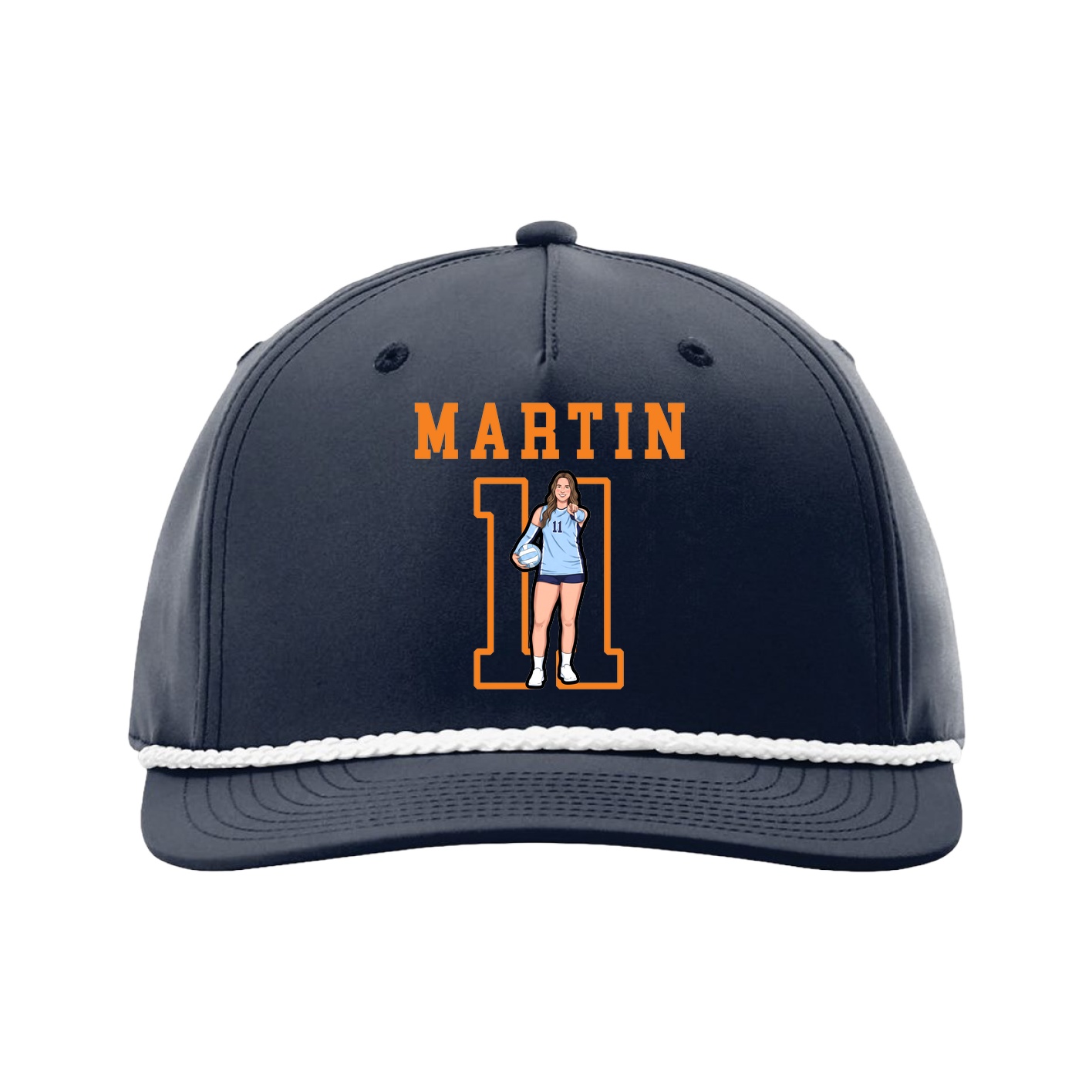 Five-Panel Classic Rope Cap — Shirsey in Navy