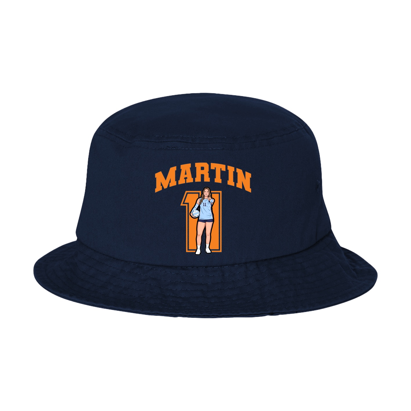 Bucket Cap — Number in Navy