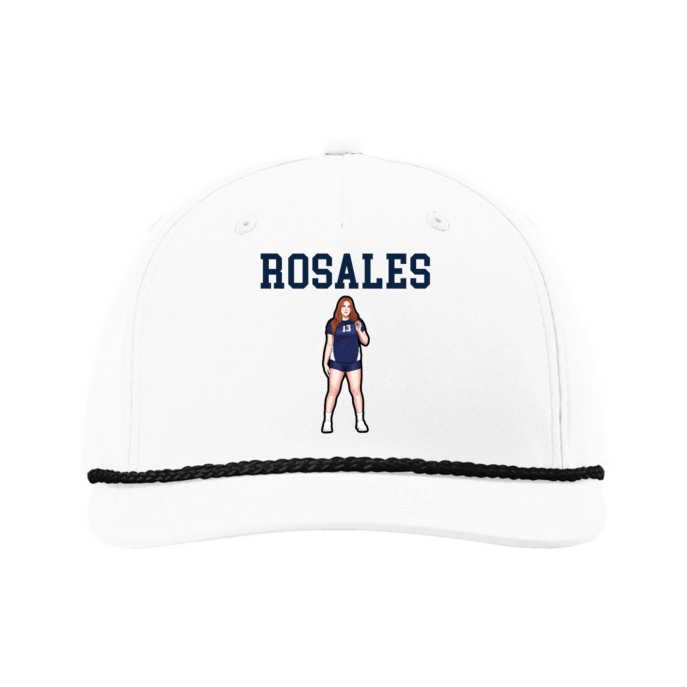 Five-Panel Classic Rope Cap — Shirsey in White