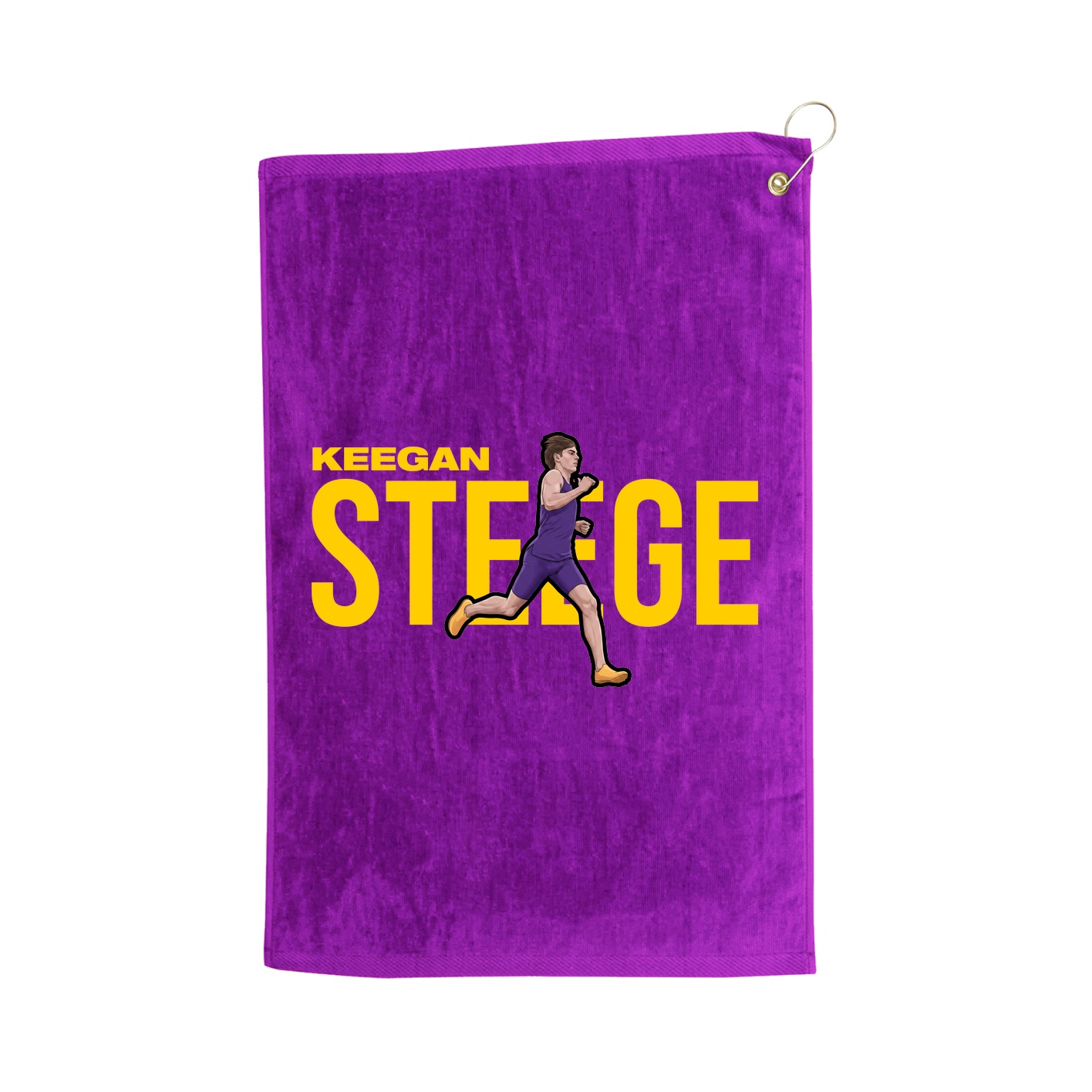 Golf Towel — Player Name in Purple