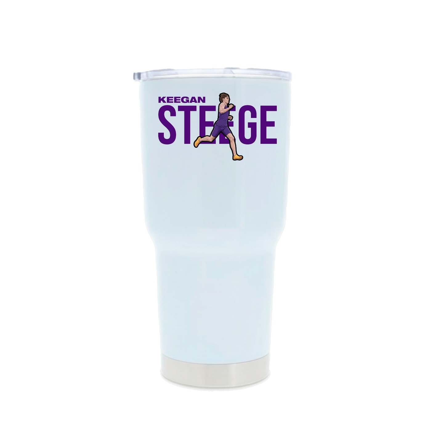 30oz Stainless Steel Tumbler — Player Name in White