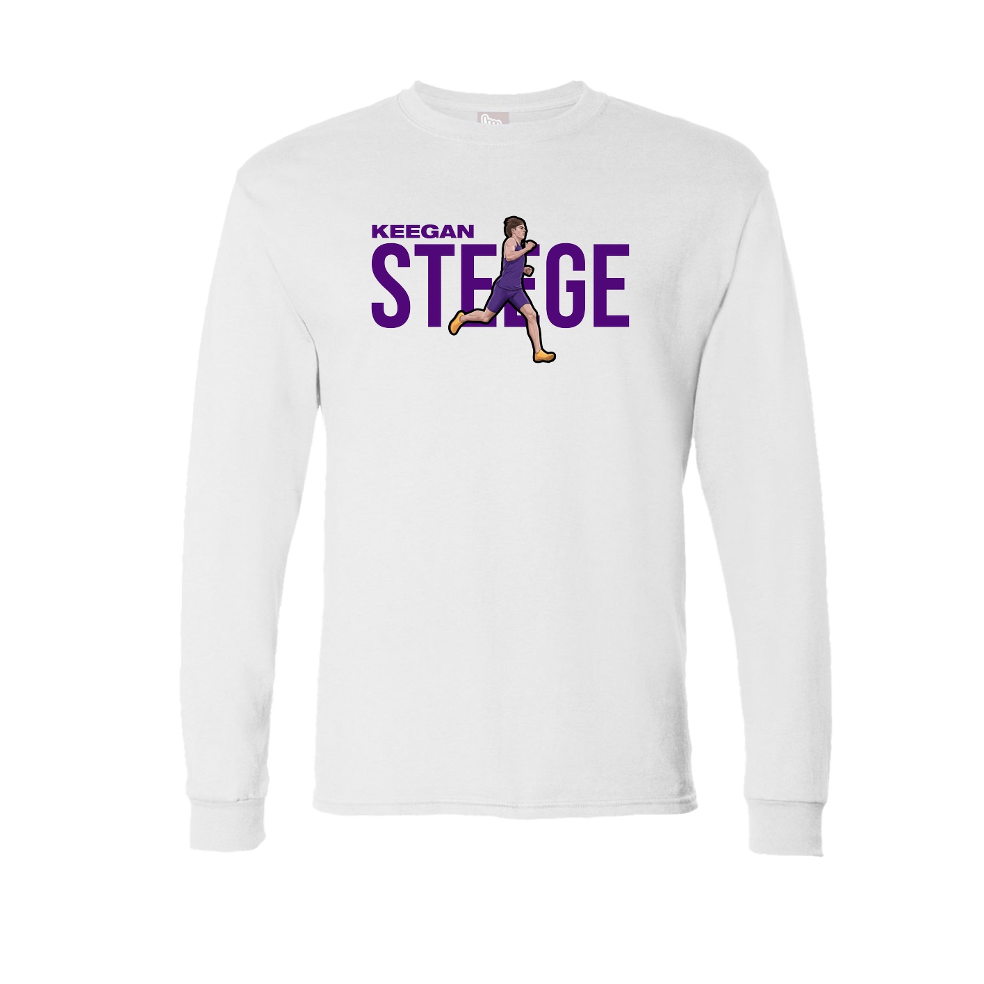 Long Sleeve Tee — Player Name in White