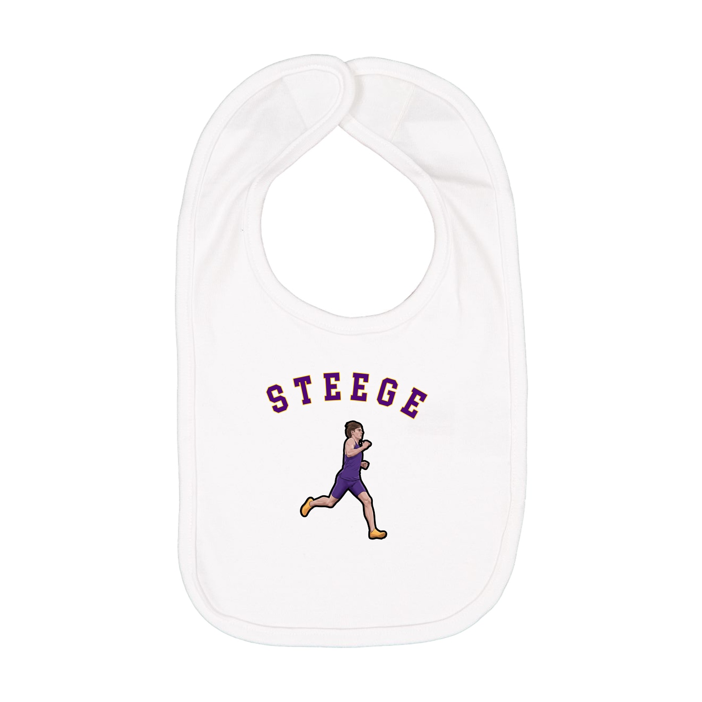 Infant Bib — Shirsey Arch in White