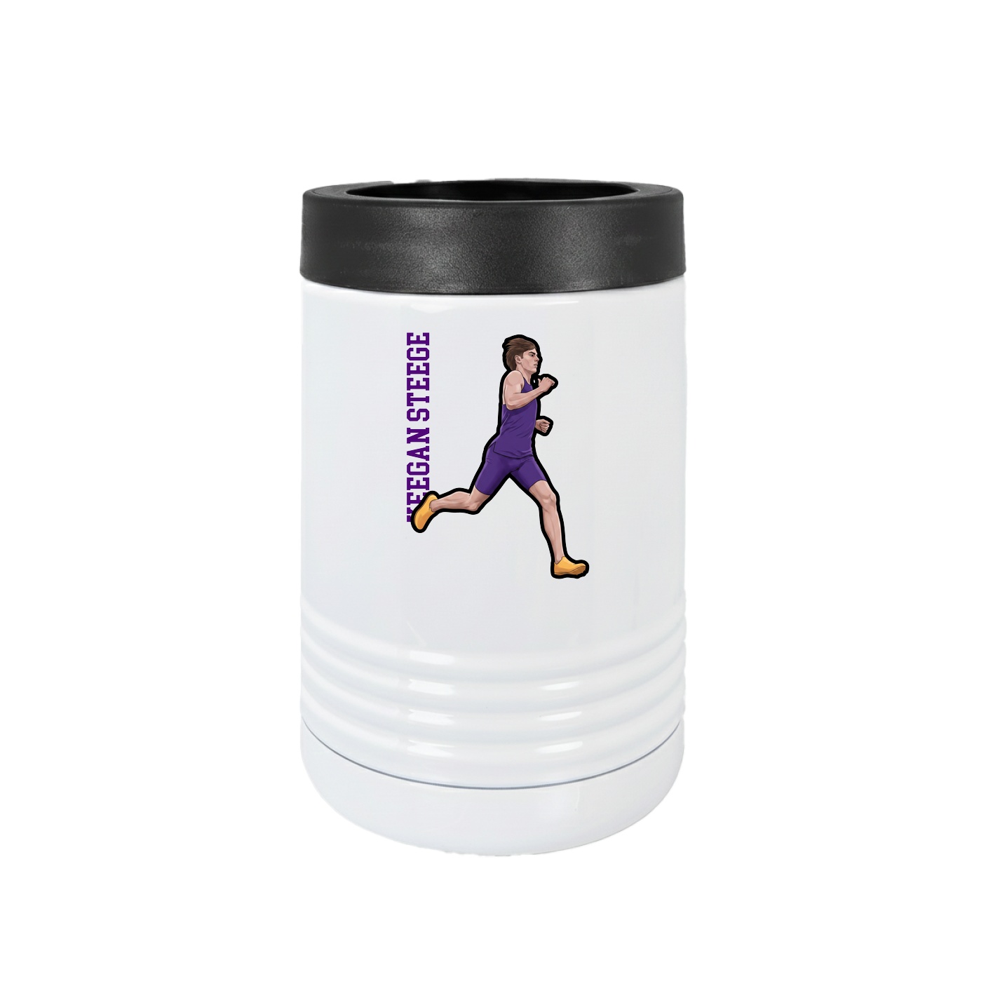Beverage Holder — Name Vertical in White