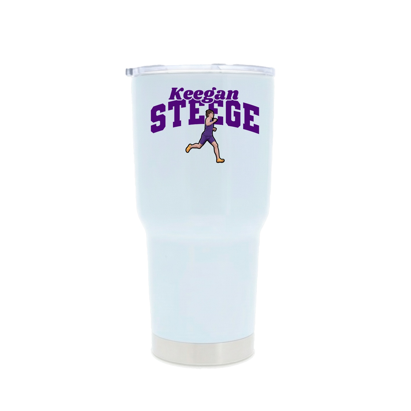 30oz Stainless Steel Tumbler — Signature Arch in White