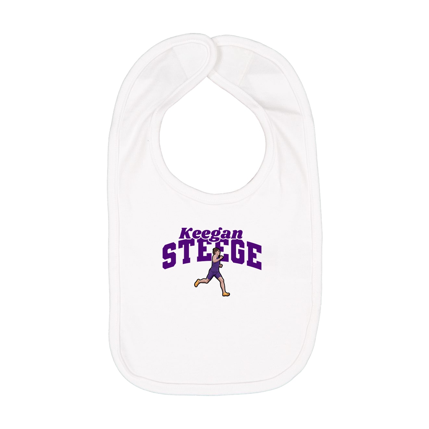 Infant Bib — Signature Arch in White