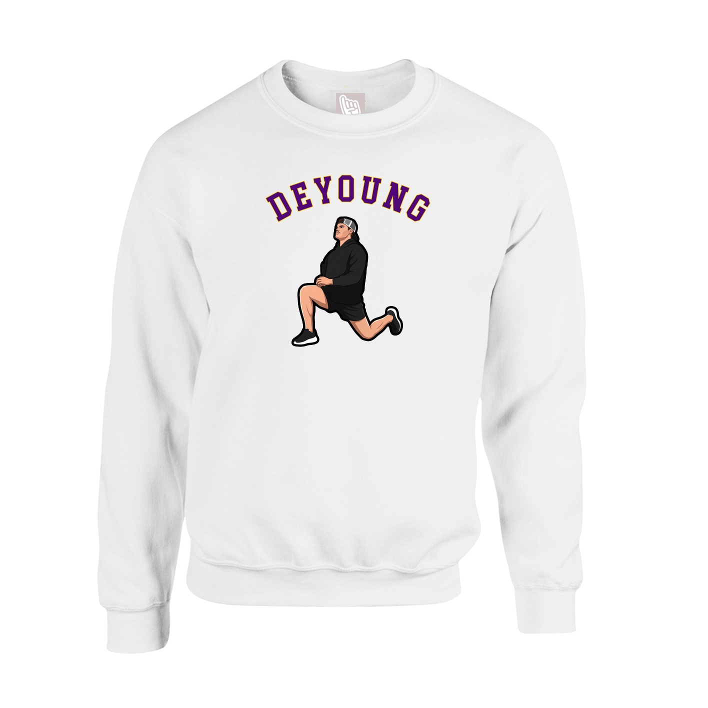 Fleece Crew — Shirsey Arch in White