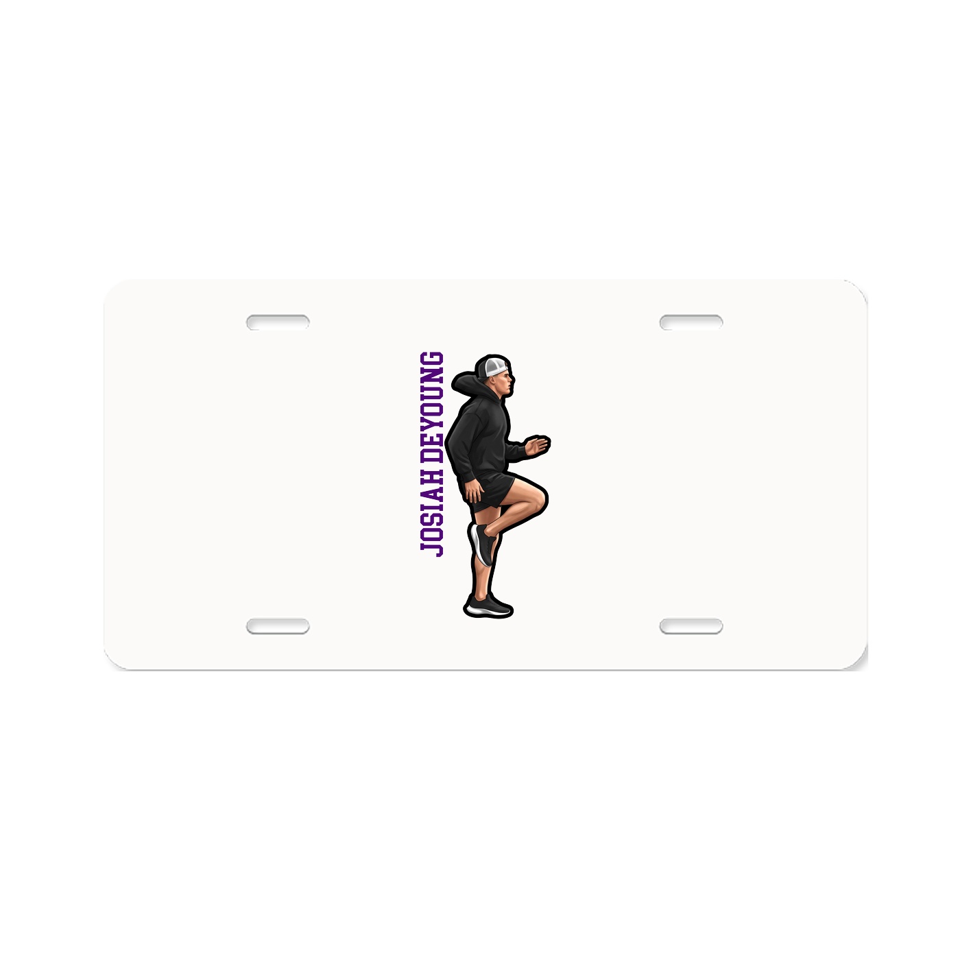 License Plate — Name Vertical in Classic
