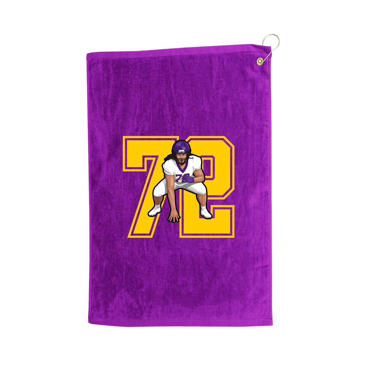 Golf Towel — Number in Purple