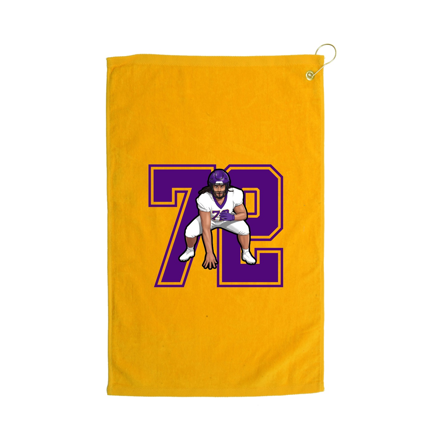 Golf Towel — Number in Gold