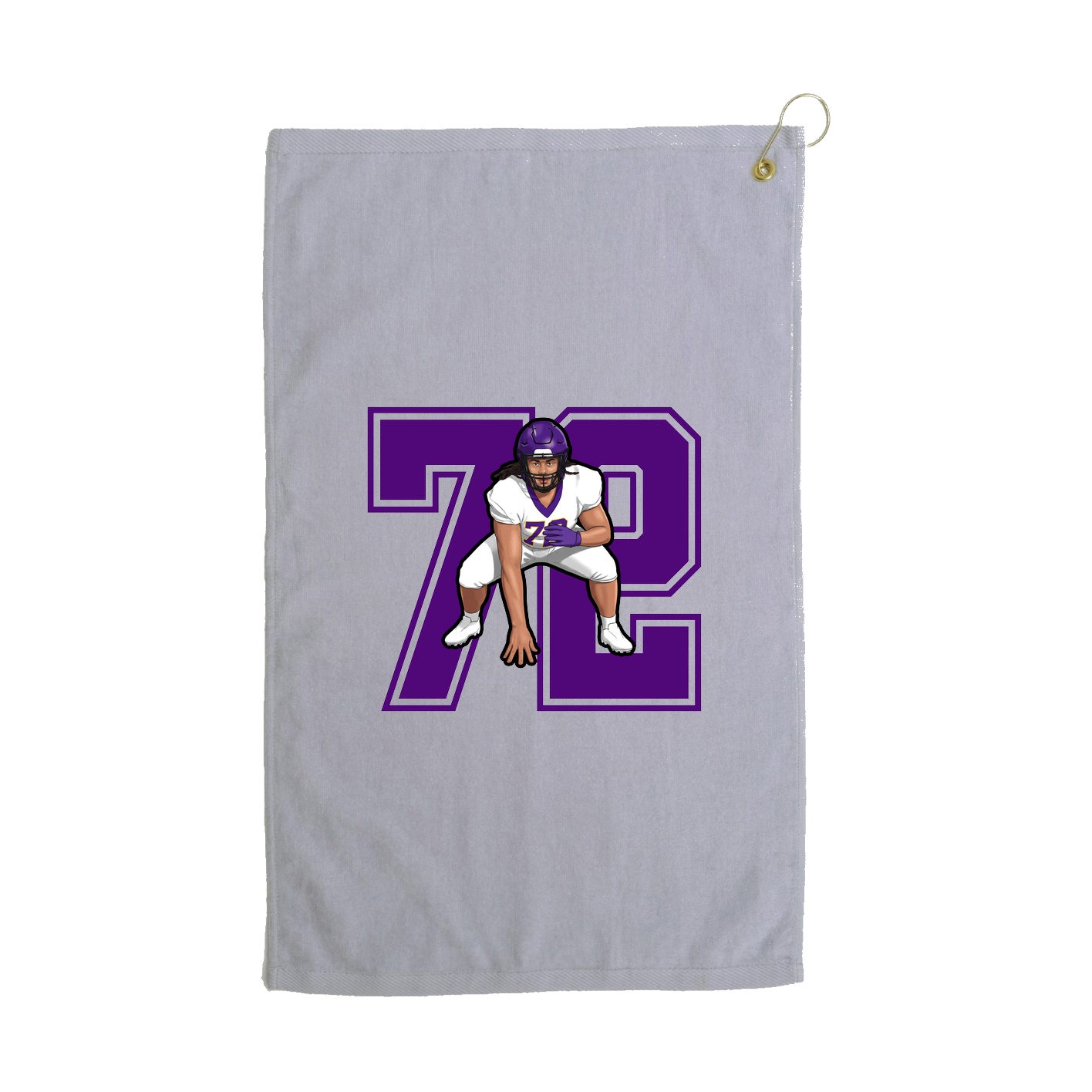 Golf Towel — Number in Grey