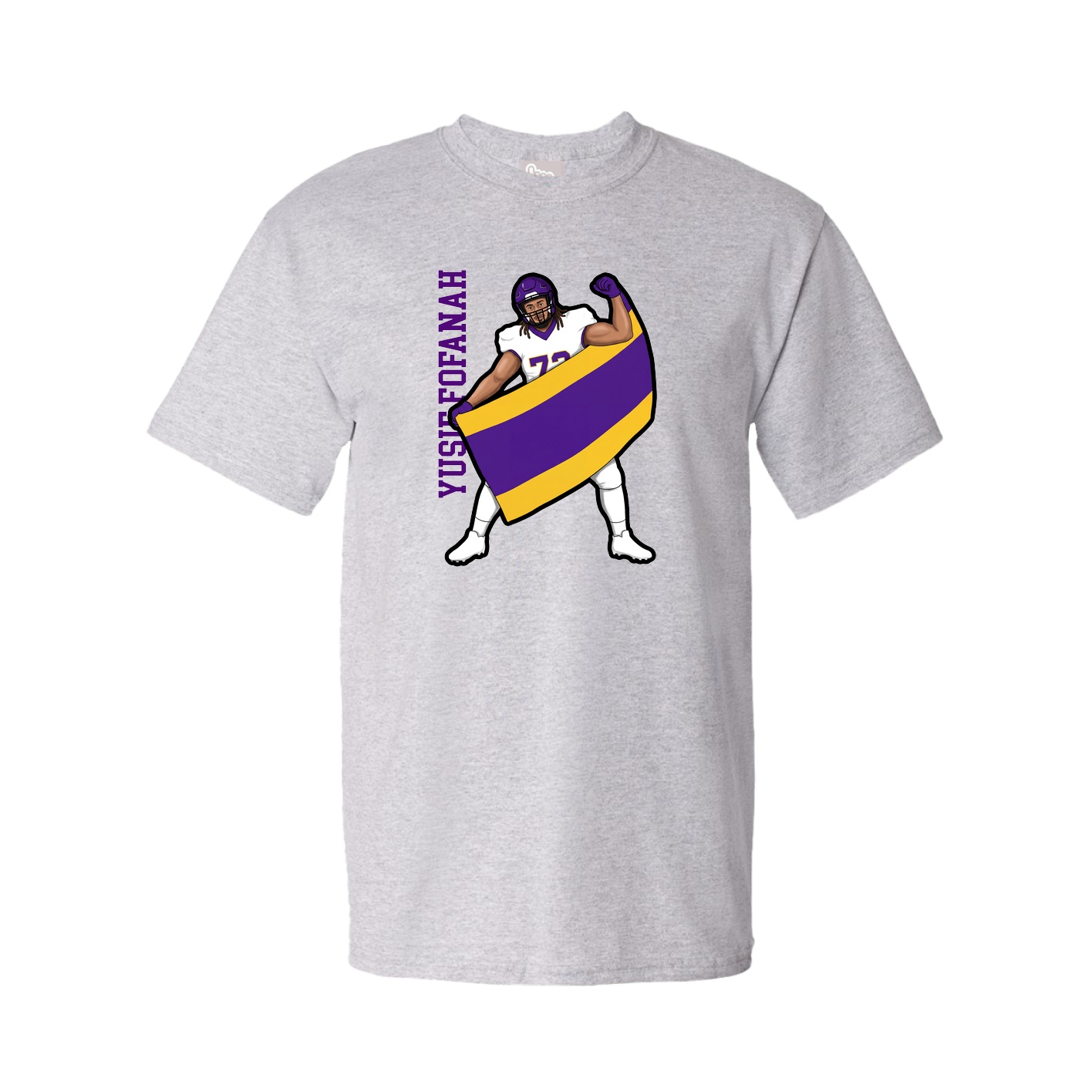 Youth Tee — Name Vertical in Grey
