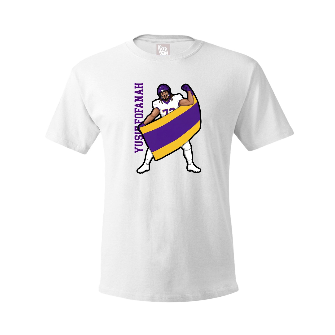 Youth Tee — Name Vertical in White
