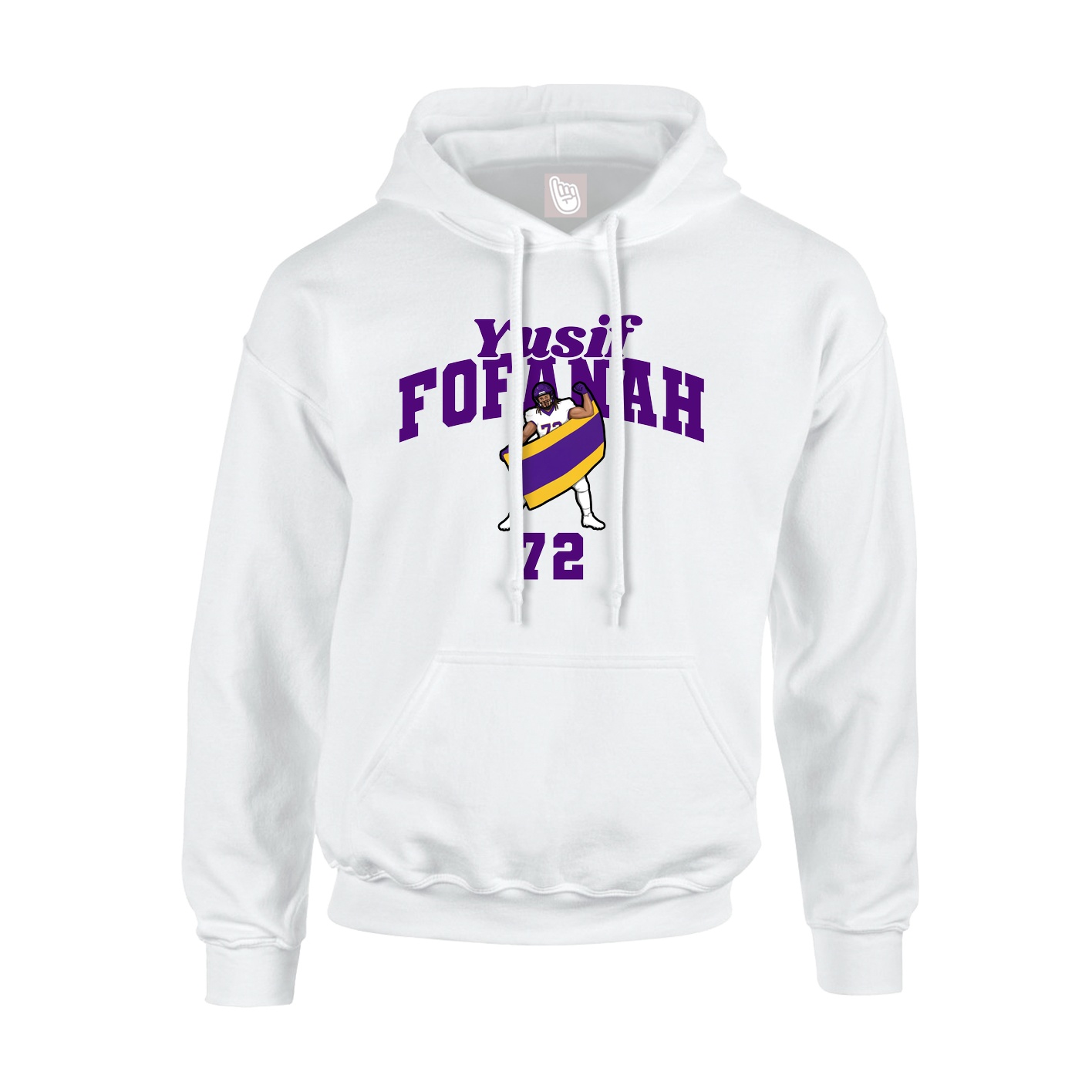 Youth Hoodie — Signature Arch in White