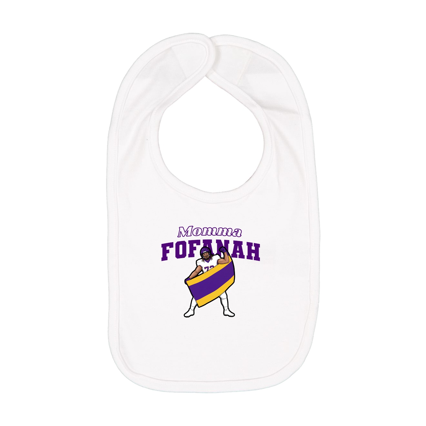 Infant Bib — Mothers Day Block in White