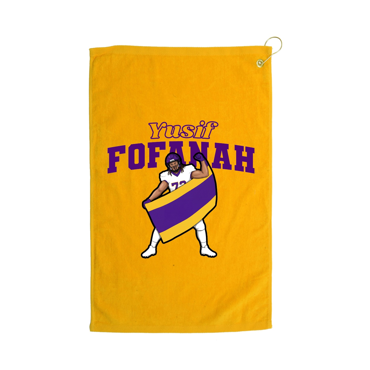 Golf Towel — Name Arch in Gold