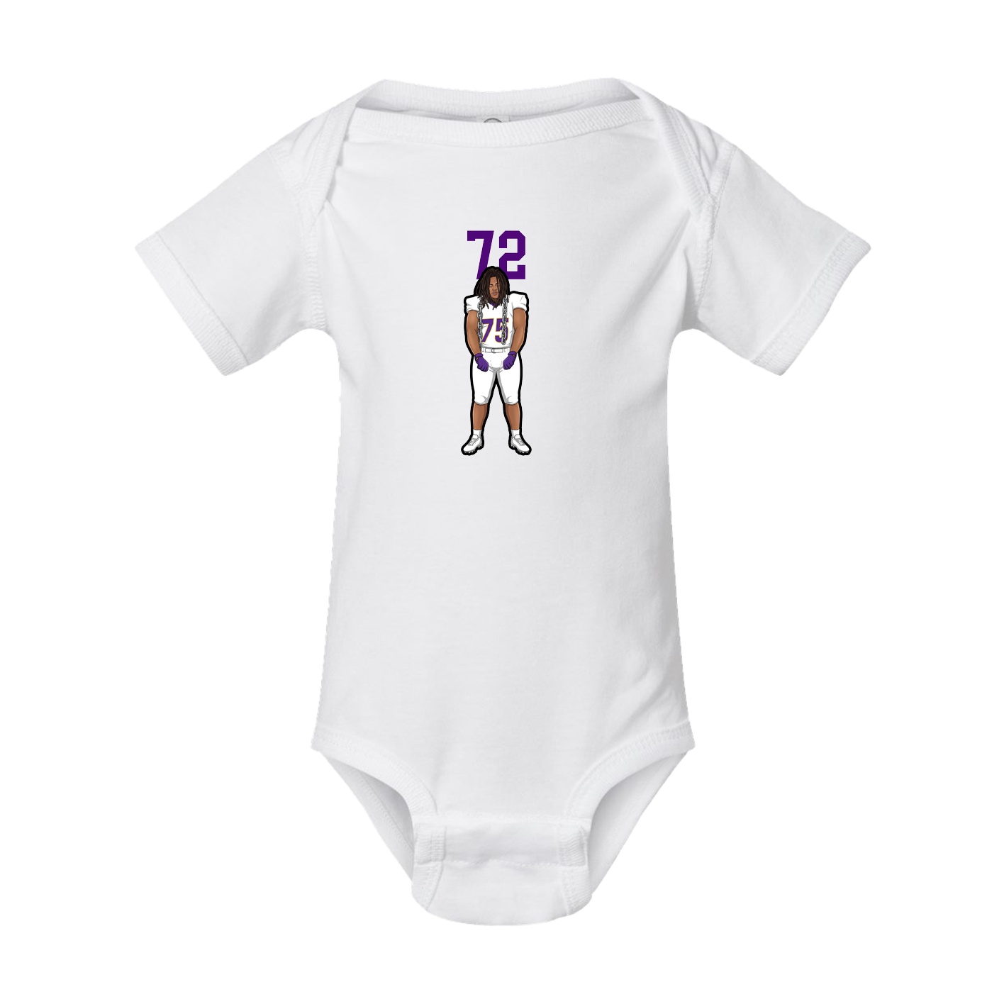 Baby Onesie — Number Top in White