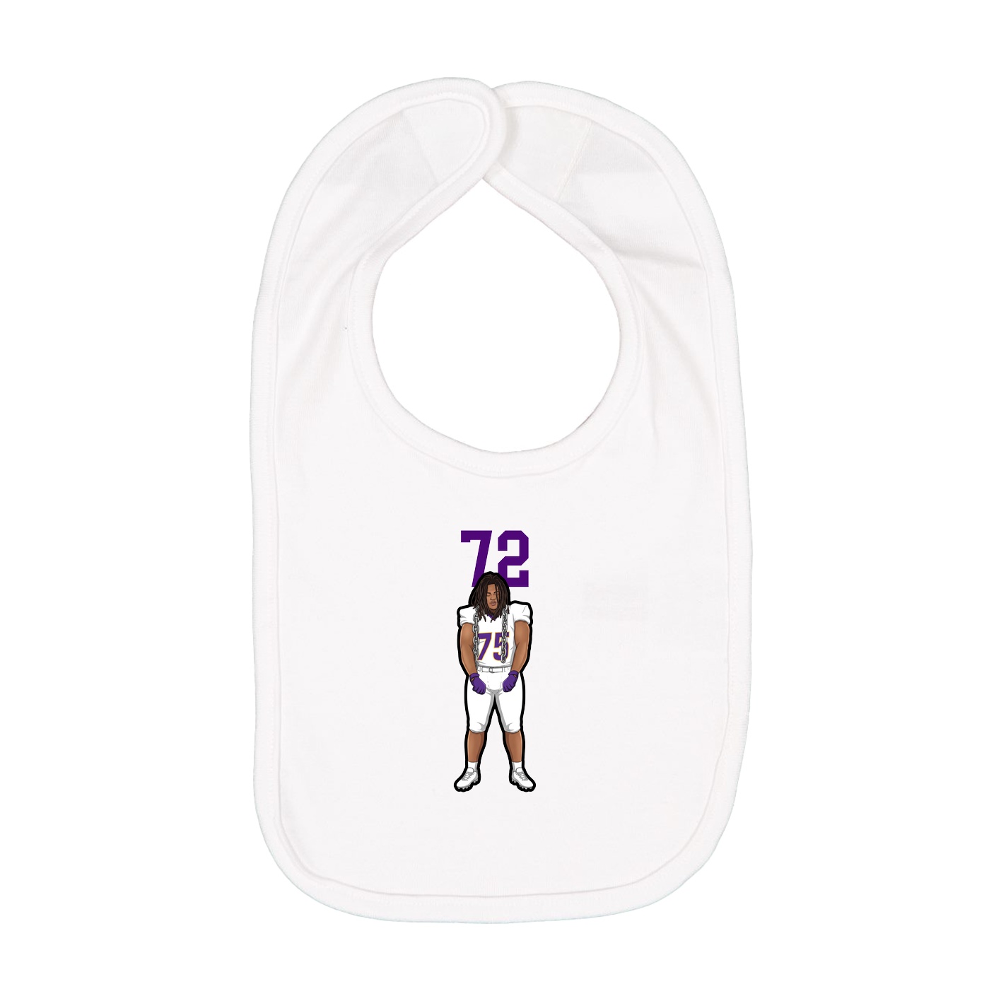 Infant Bib — Number Top in White
