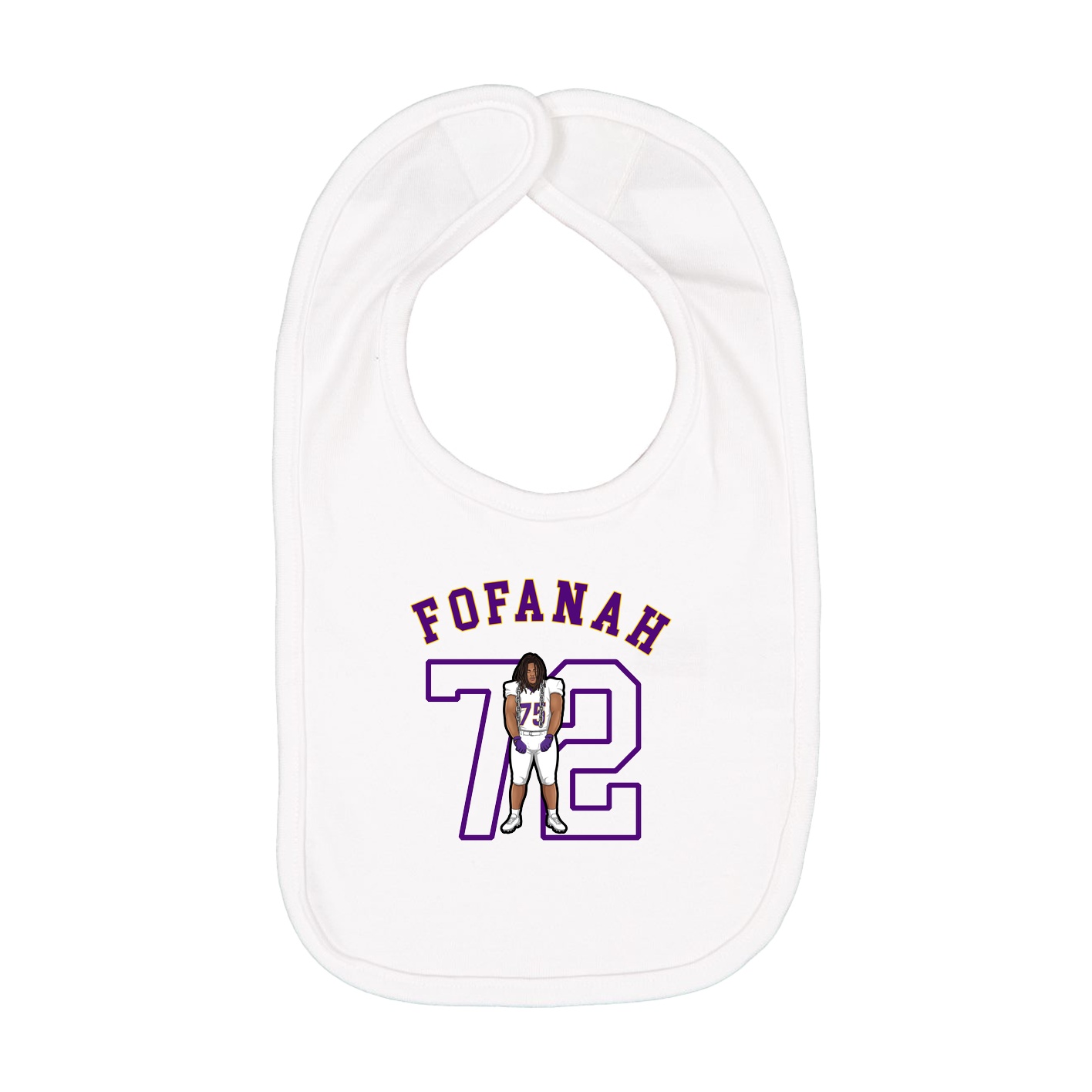 Infant Bib — Shirsey Arch in White