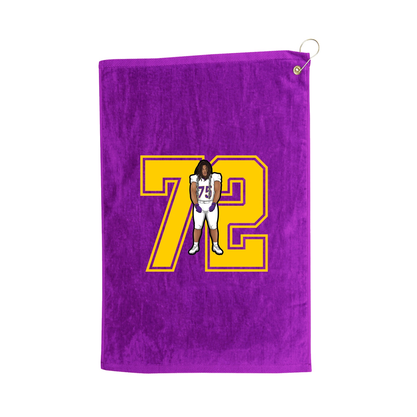 Golf Towel — Number in Purple