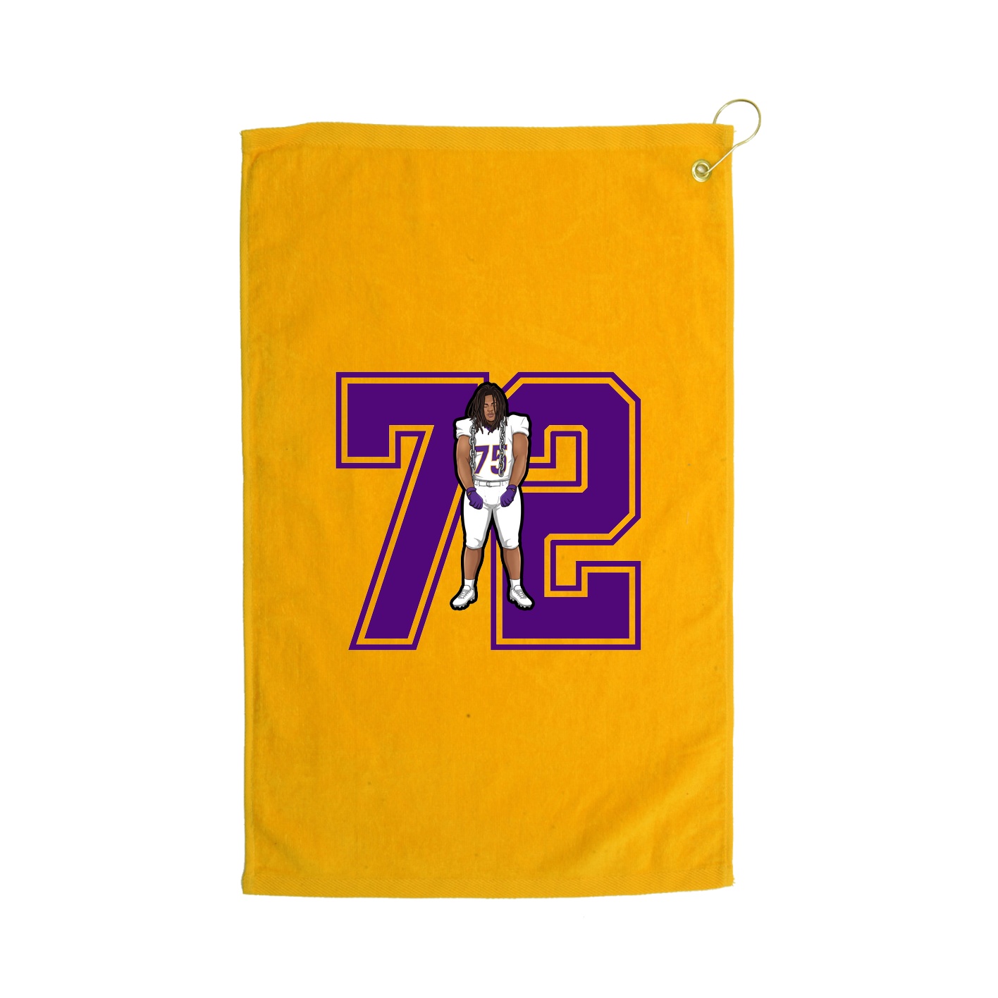 Golf Towel — Number in Gold