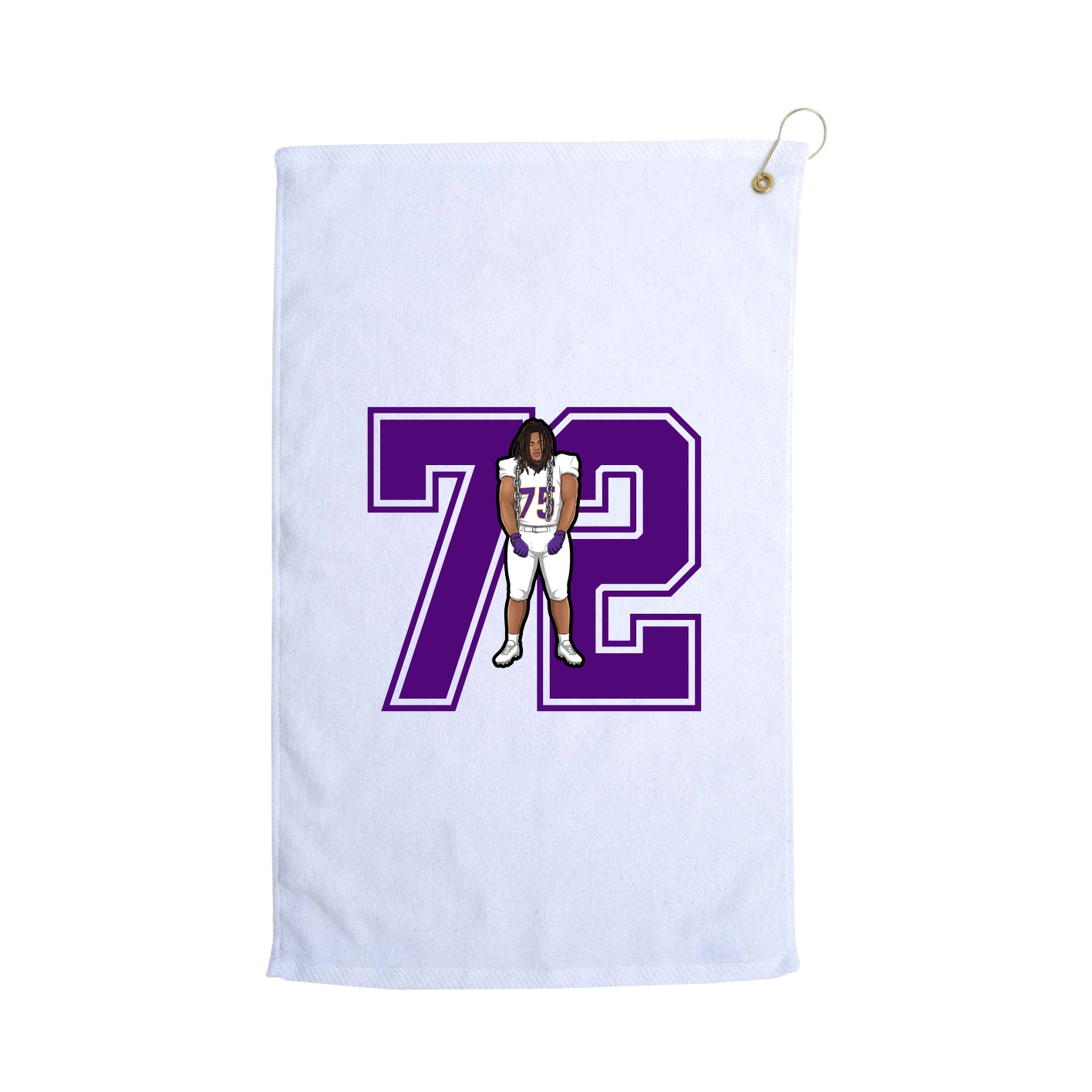 Golf Towel — Number in White
