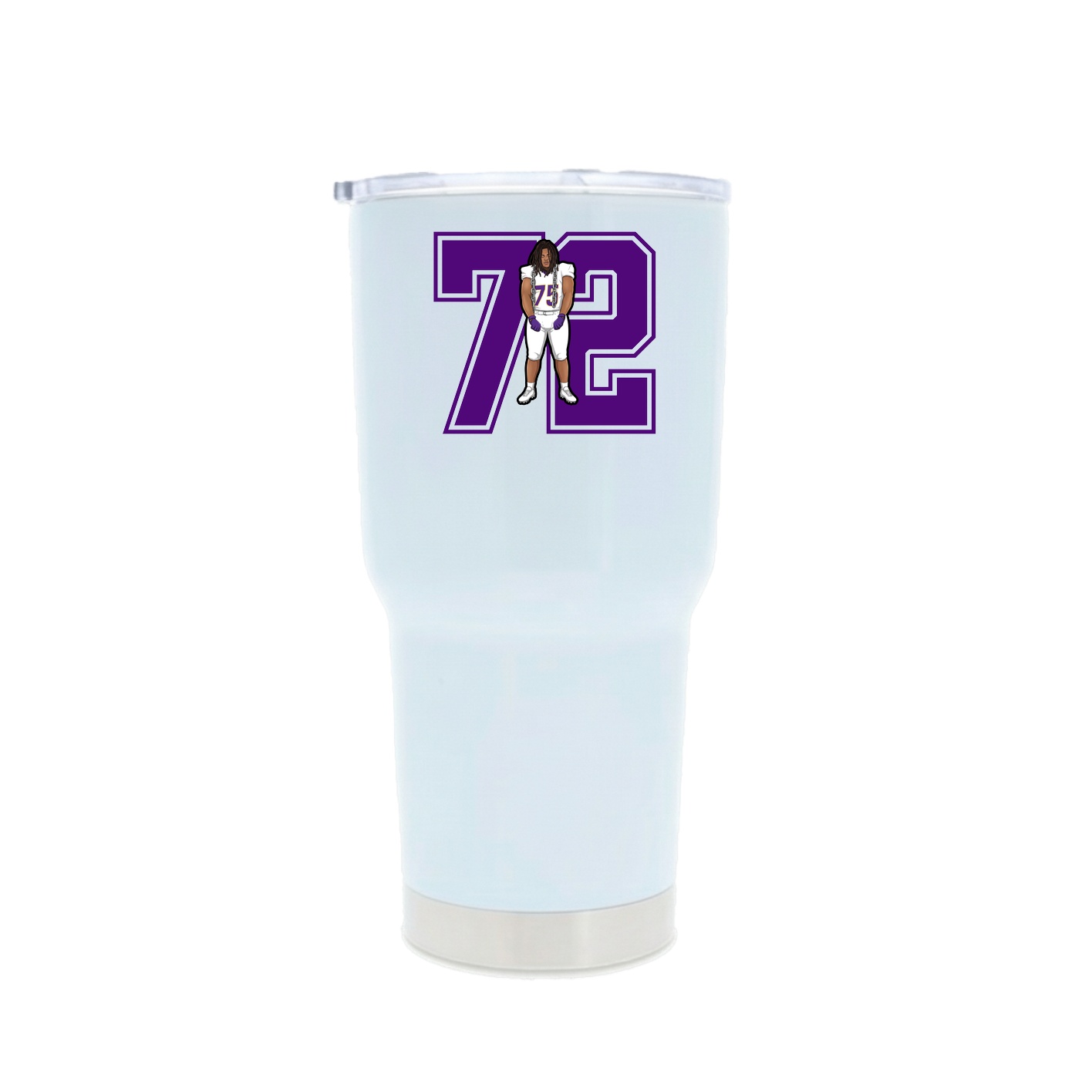 30oz Stainless Steel Tumbler — Number in White