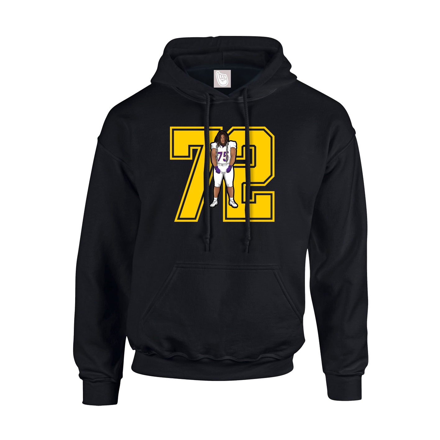 Youth Hoodie — Number in Black