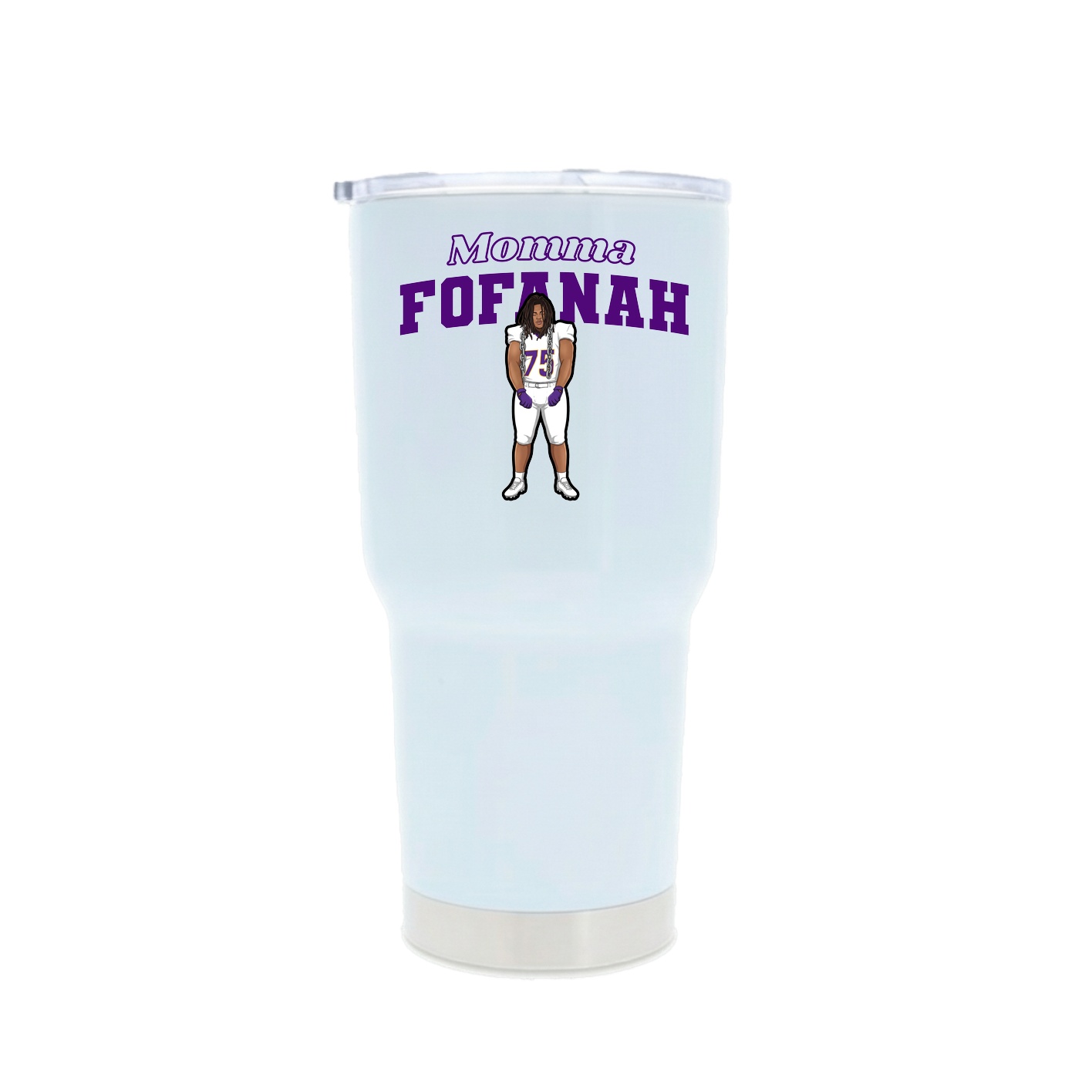 30oz Stainless Steel Tumbler — Mothers Day Block in White