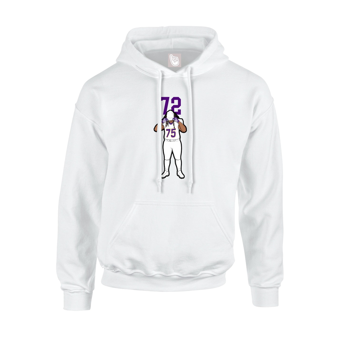 Hoodie — Number Top in White