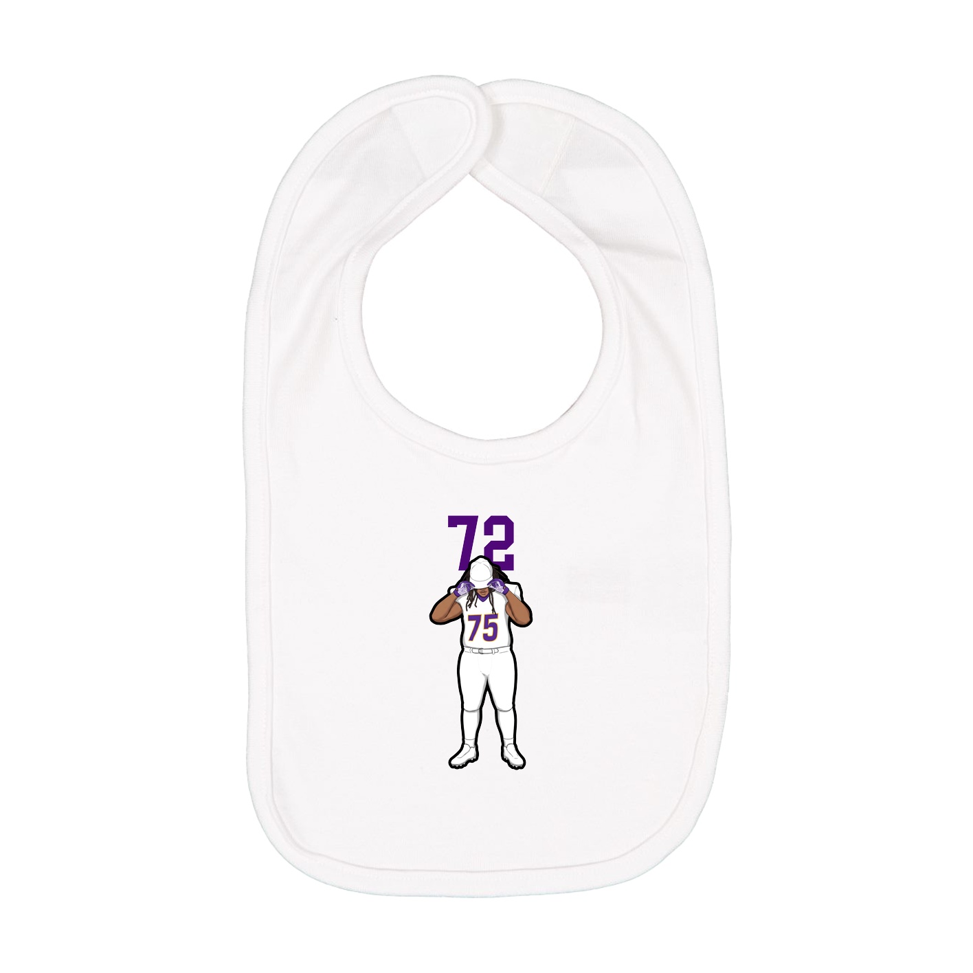 Infant Bib — Number Top in White