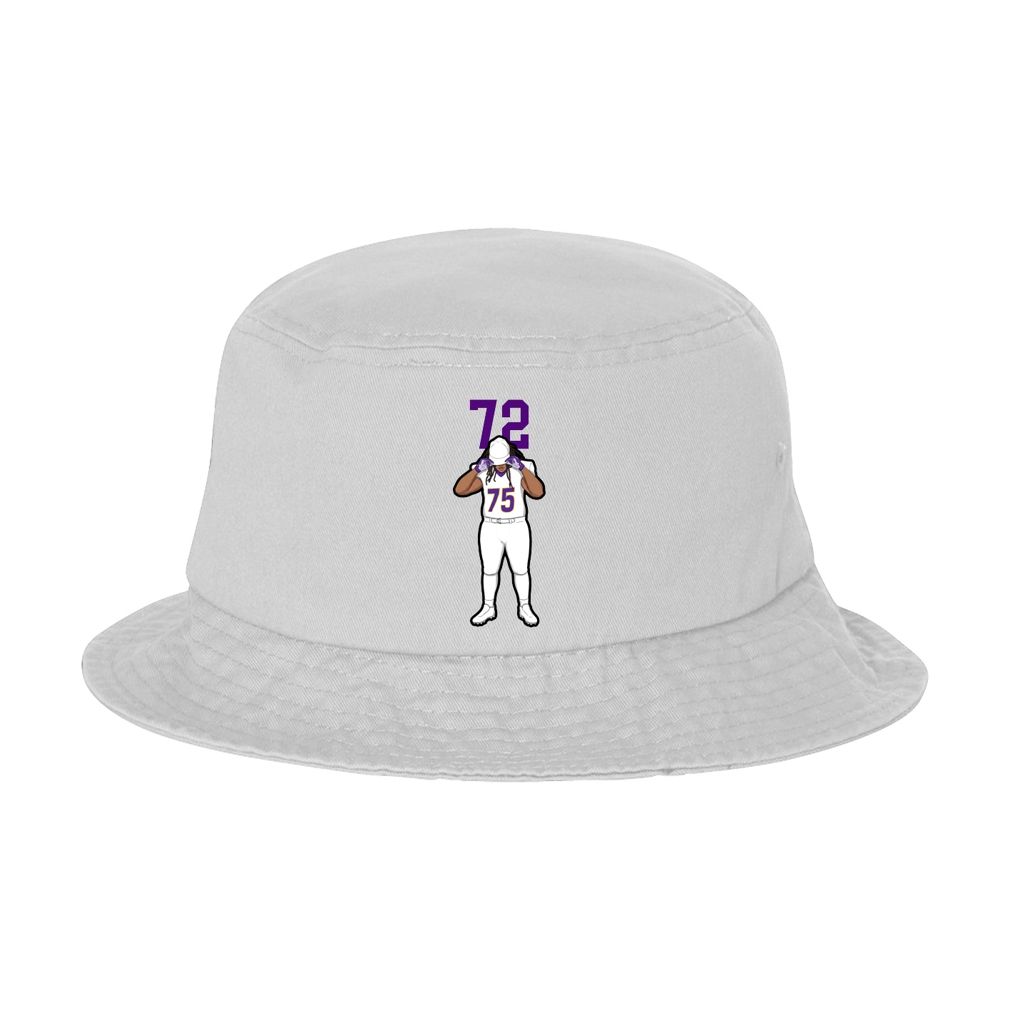 Bucket Cap — Number Top in White