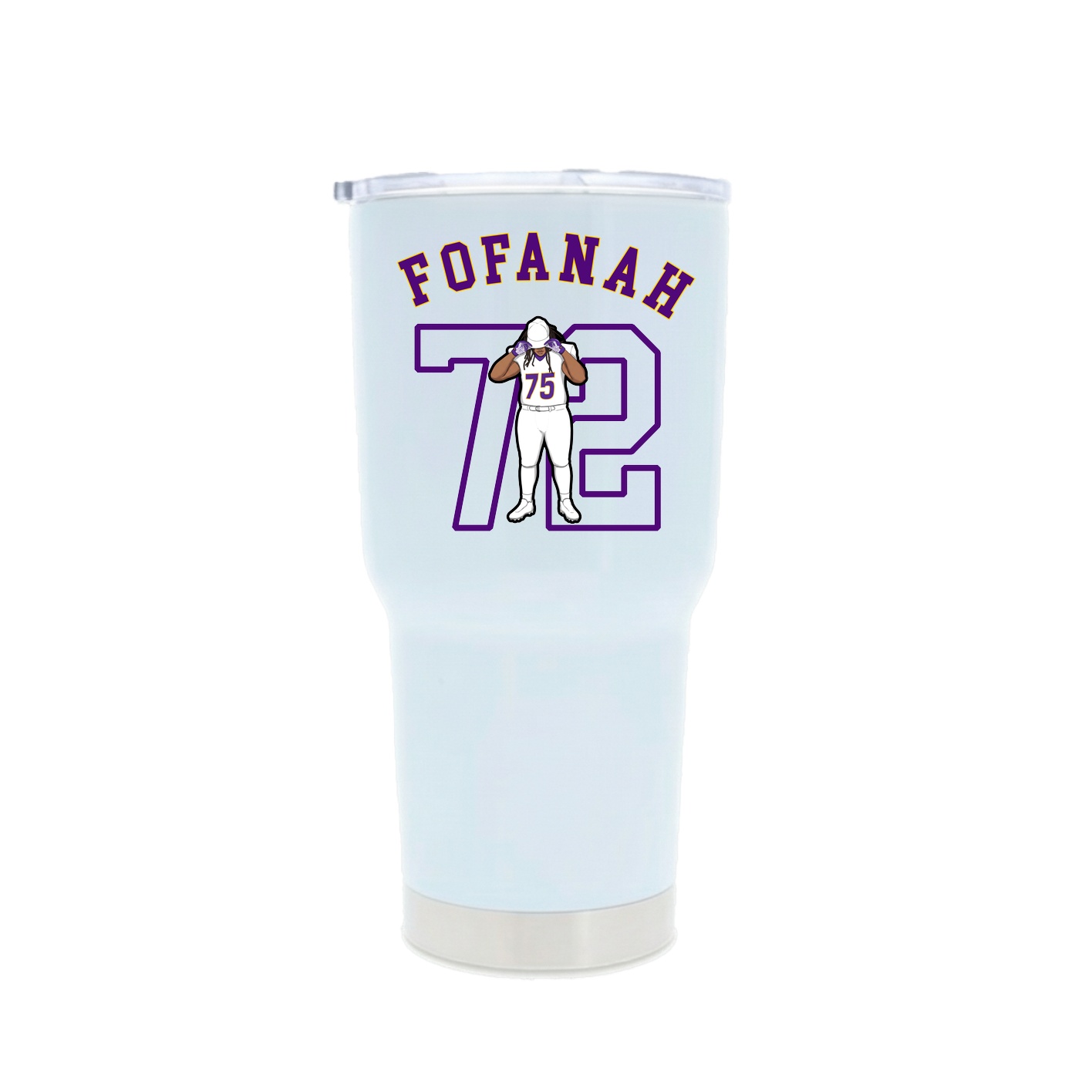 30oz Stainless Steel Tumbler — Shirsey Arch in White