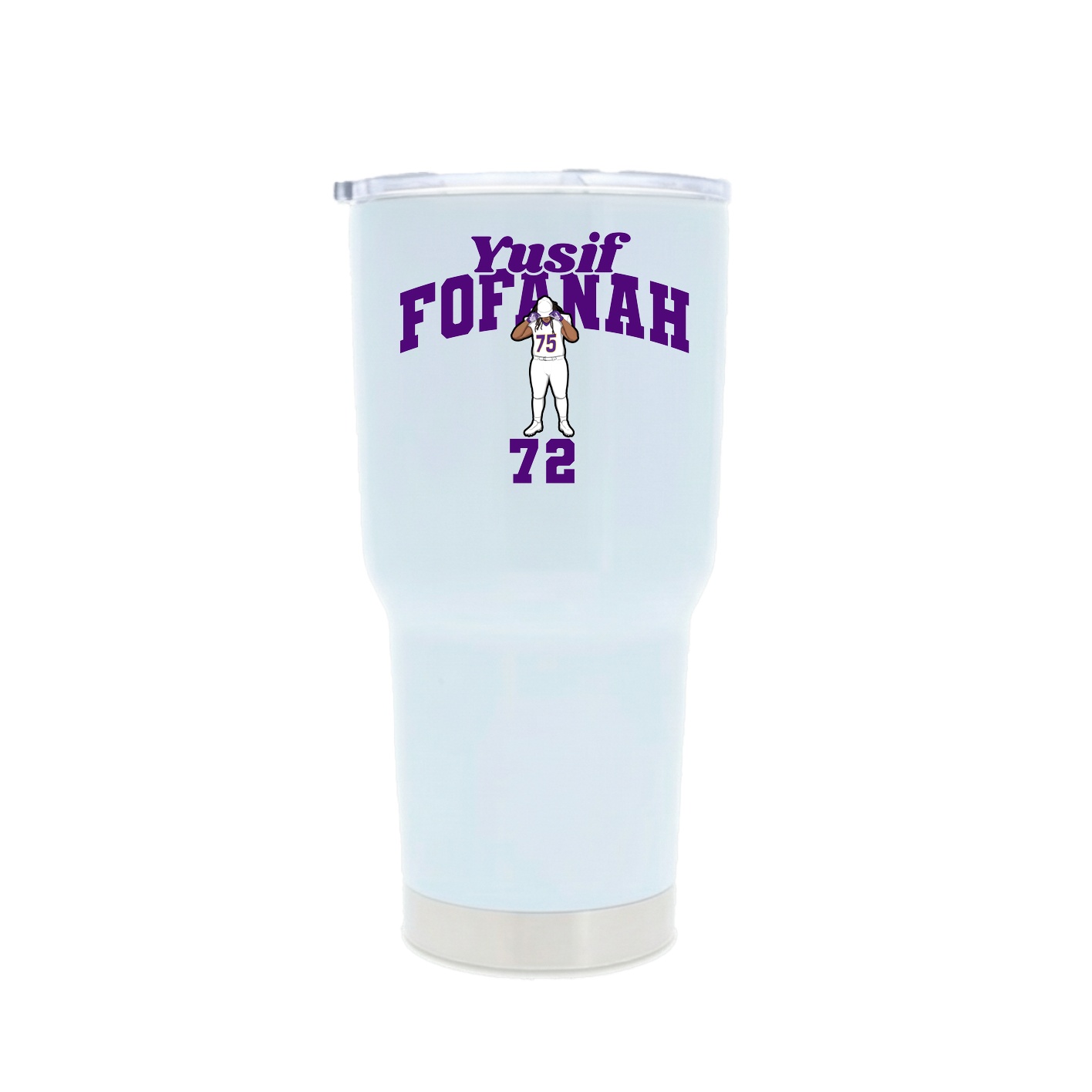 30oz Stainless Steel Tumbler — Signature Arch in White
