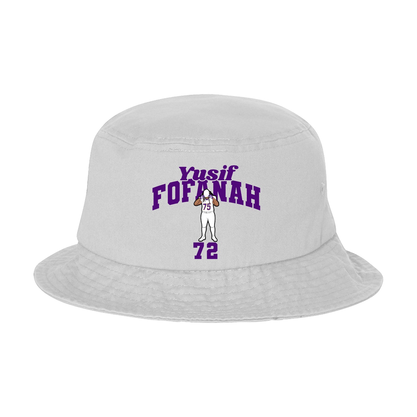 Bucket Cap — Signature Arch in White