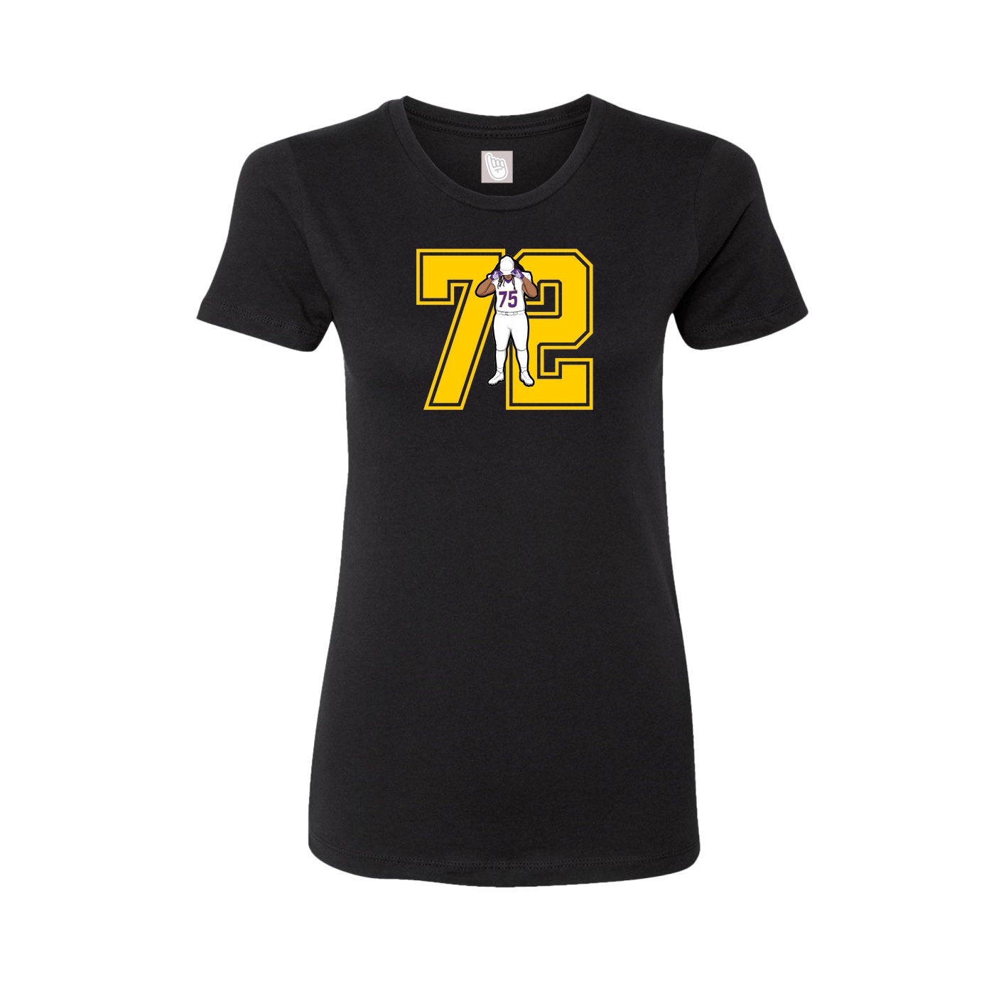 Womens Tee — Number in Black