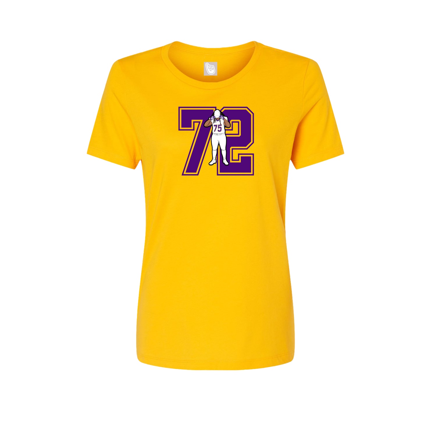Womens Tee — Number in Gold
