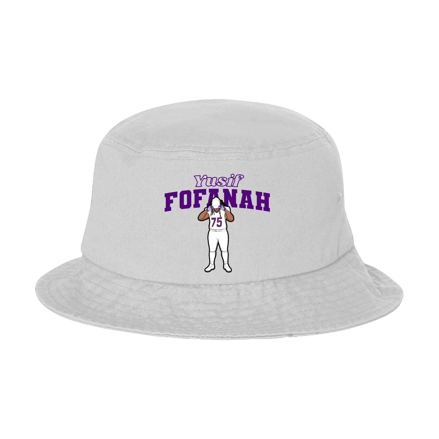 Bucket Cap — Name Arch in White