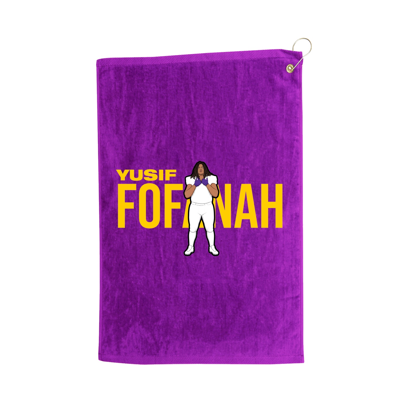 Golf Towel — Player Name in Purple