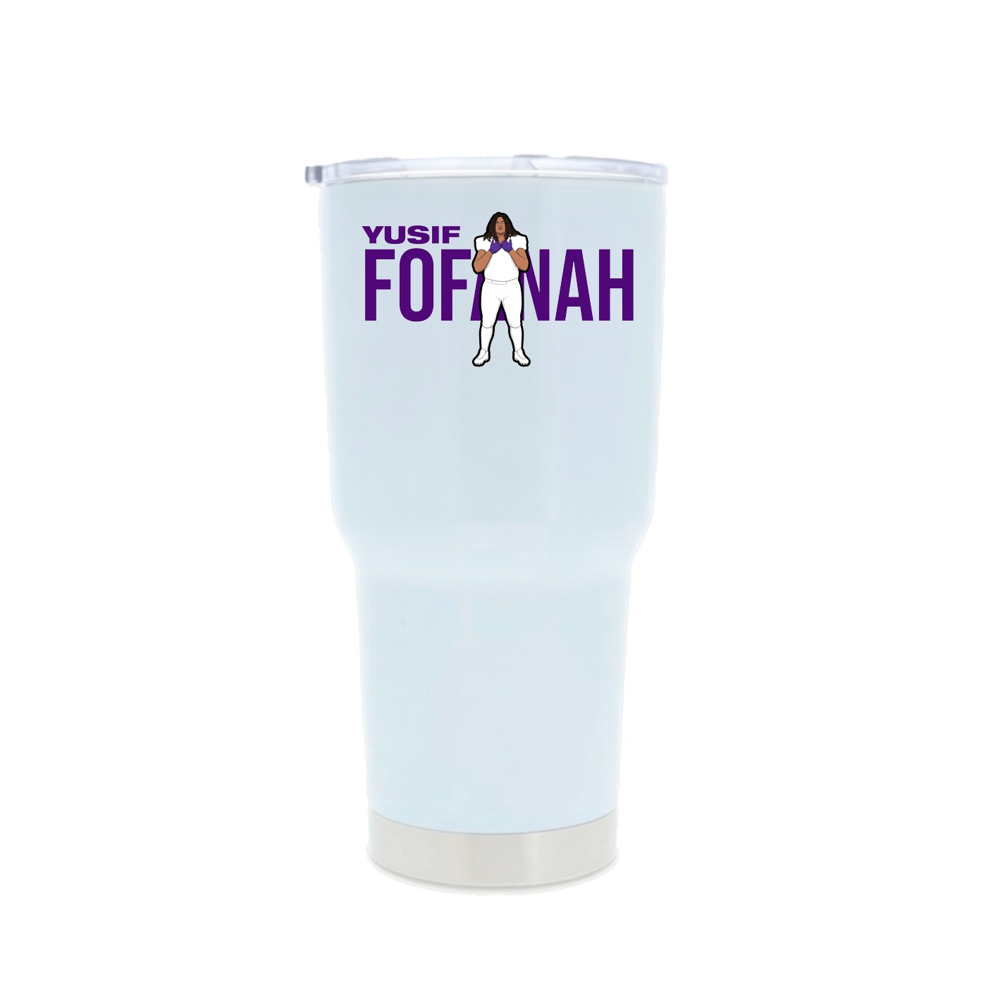 30oz Stainless Steel Tumbler — Player Name in White