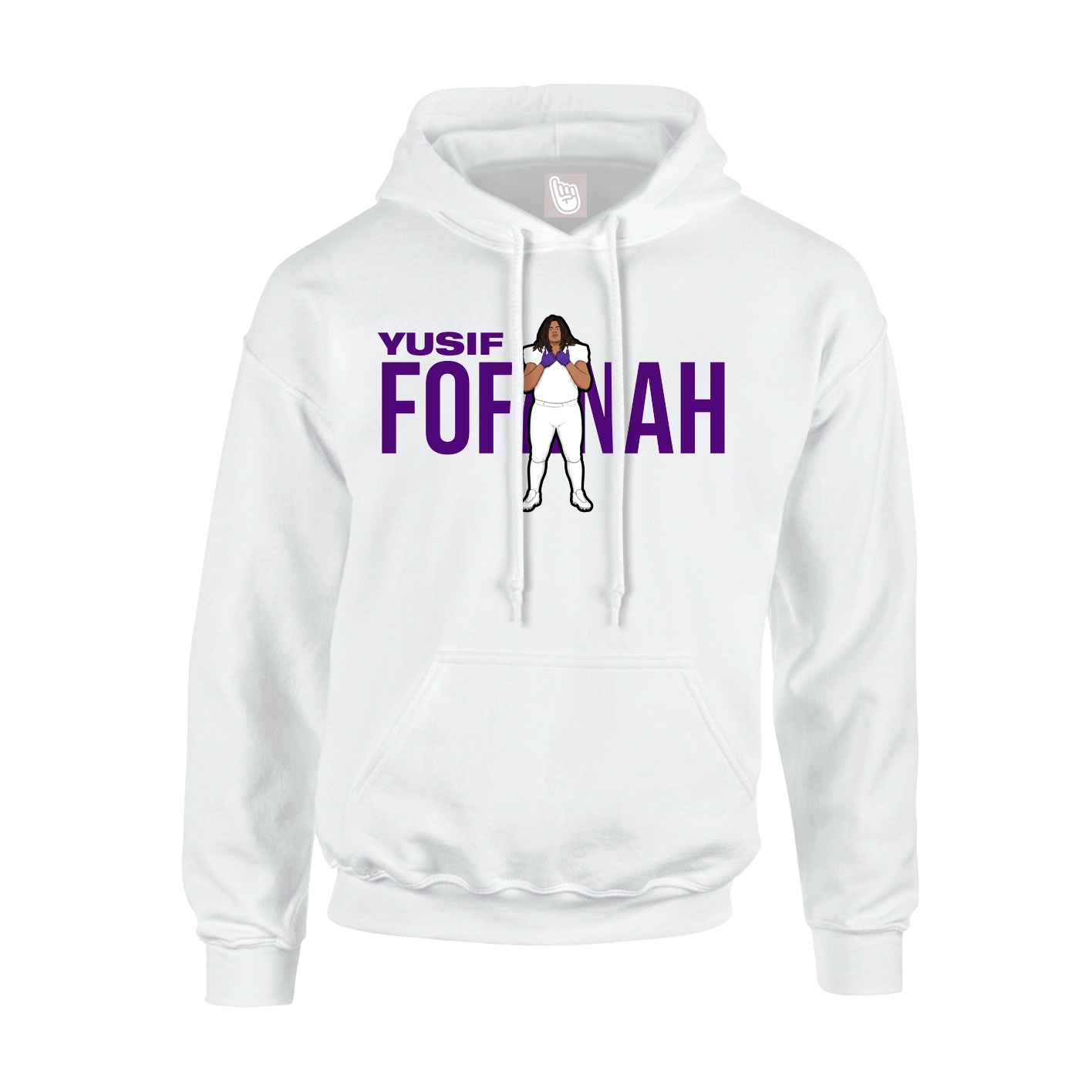 Youth Hoodie — Player Name in White
