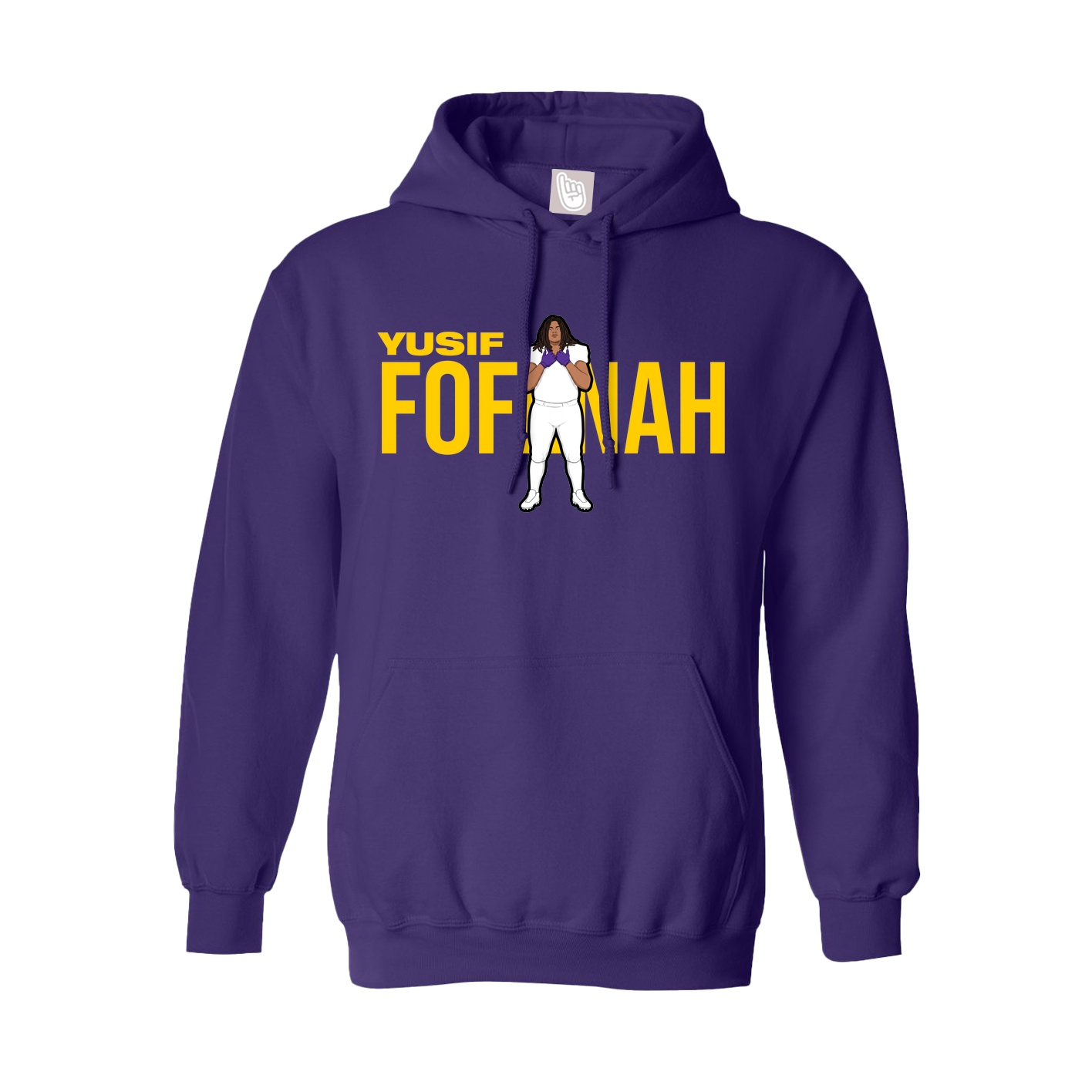 Youth Hoodie — Player Name in Purple