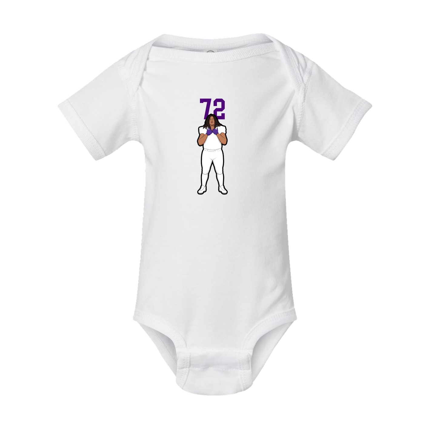Baby Onesie — Number Top in White