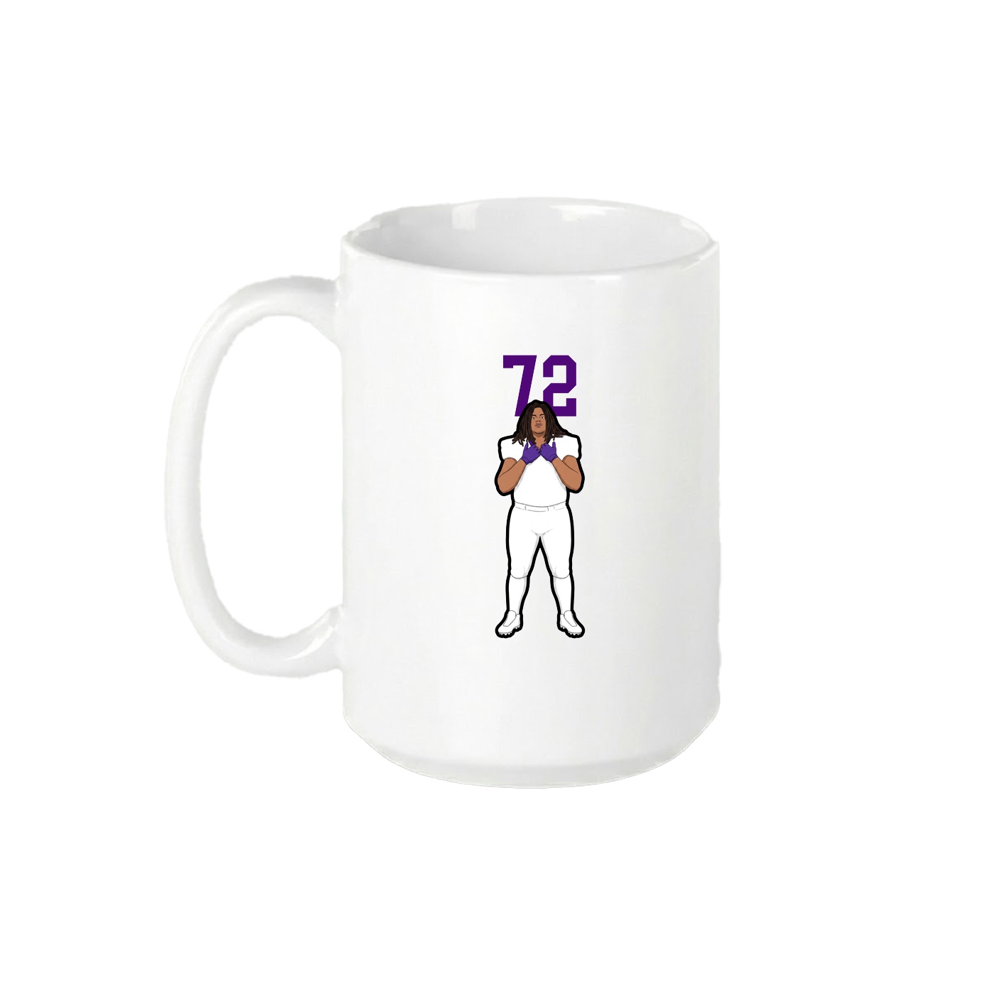15oz Coffee Mug — Number Top in White