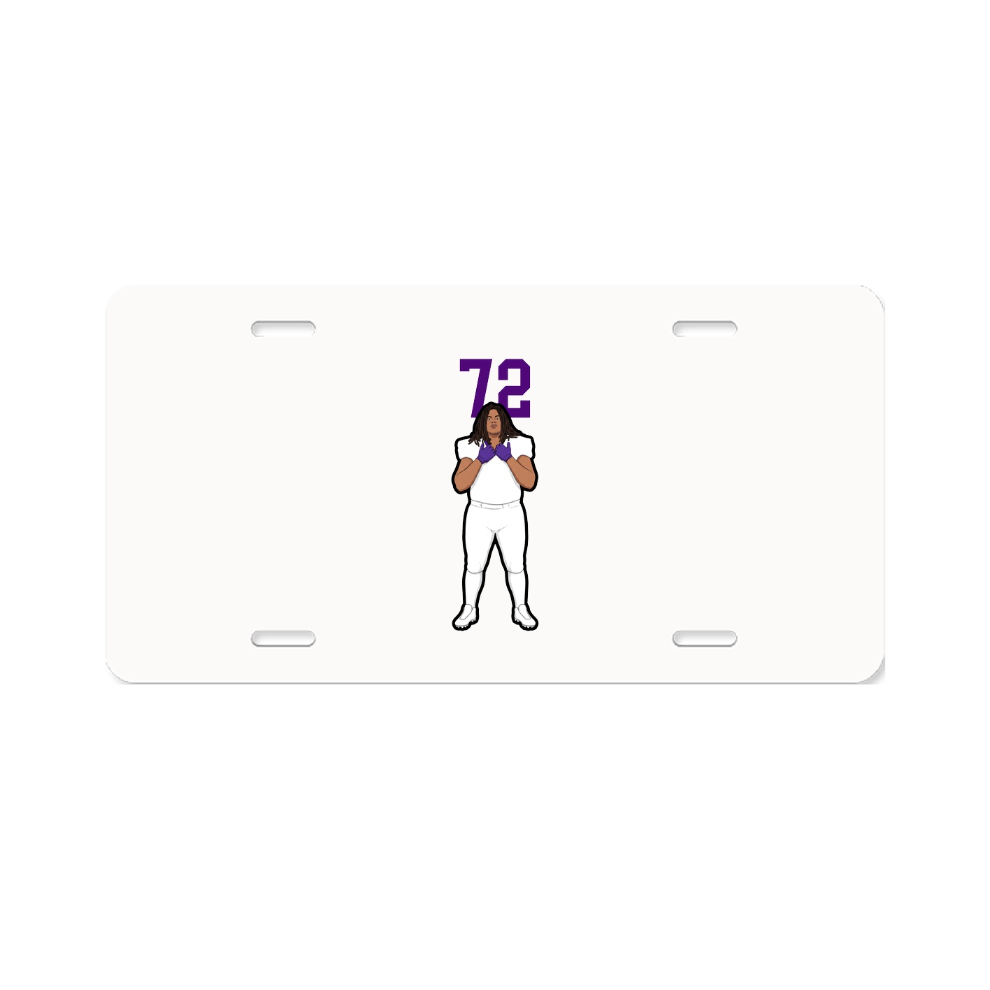 License Plate — Number Top in Classic