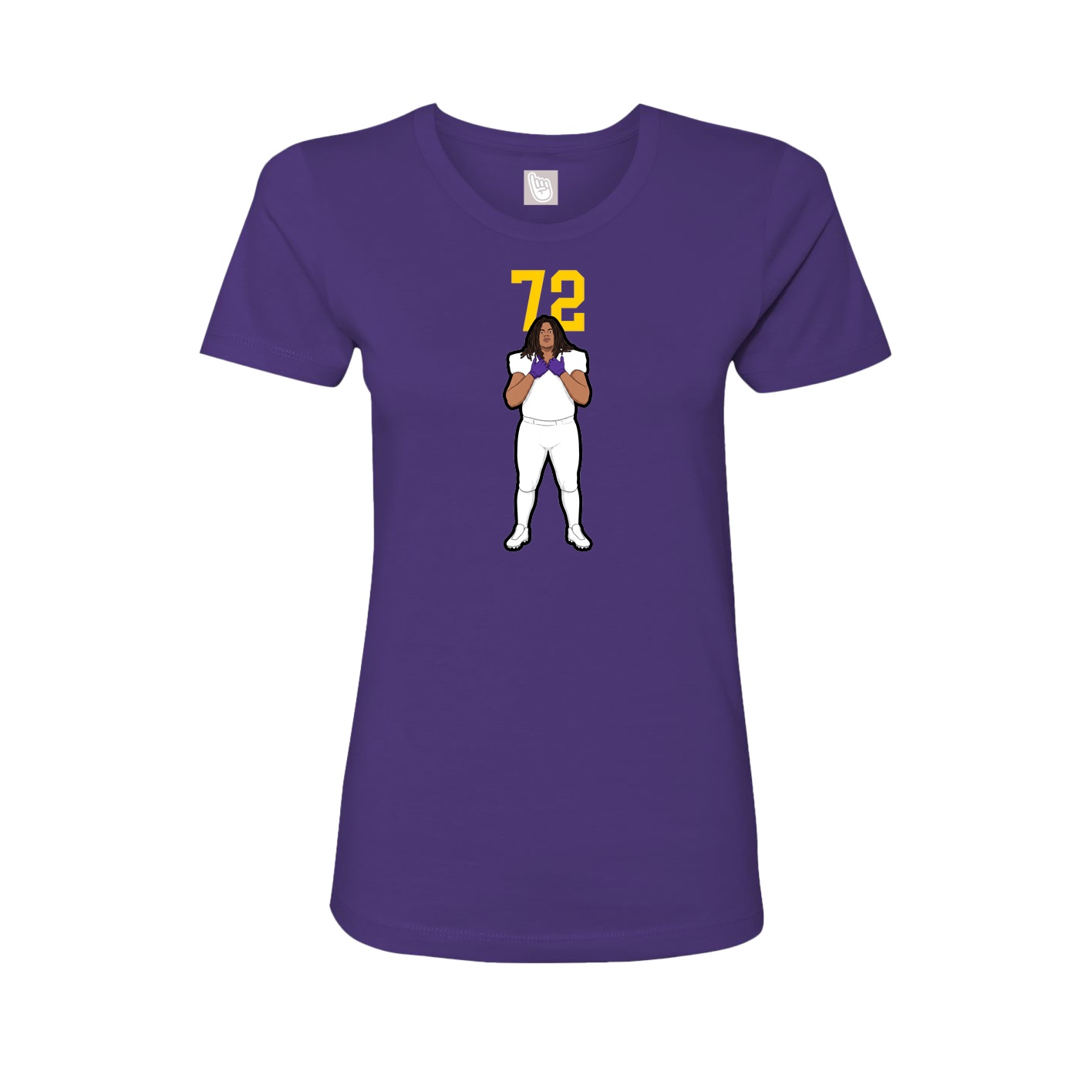 Womens Tee — Number Top in Purple
