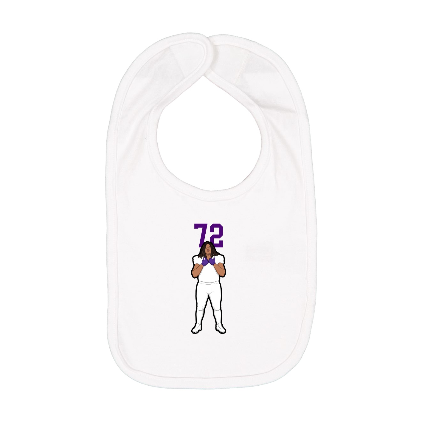 Infant Bib — Number Top in White