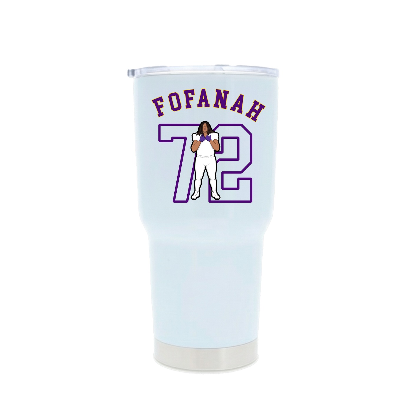 30oz Stainless Steel Tumbler — Shirsey Arch in White