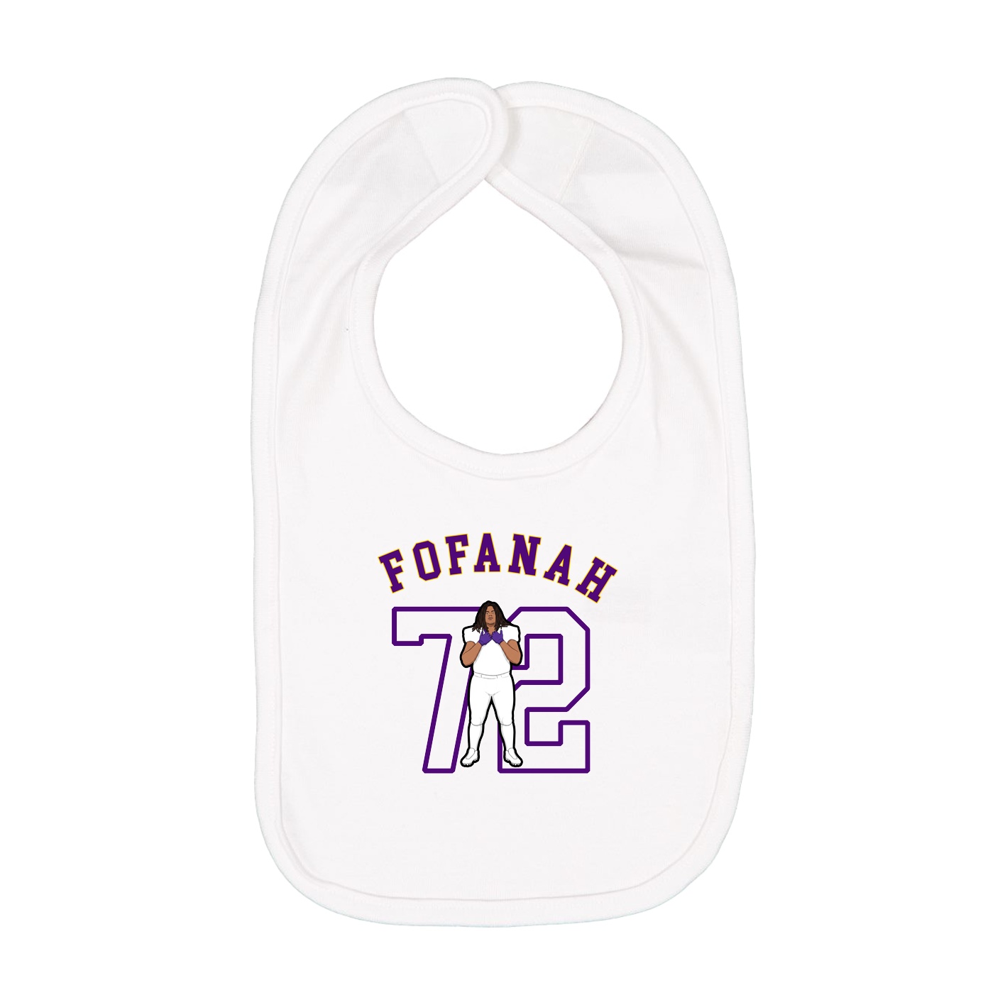 Infant Bib — Shirsey Arch in White