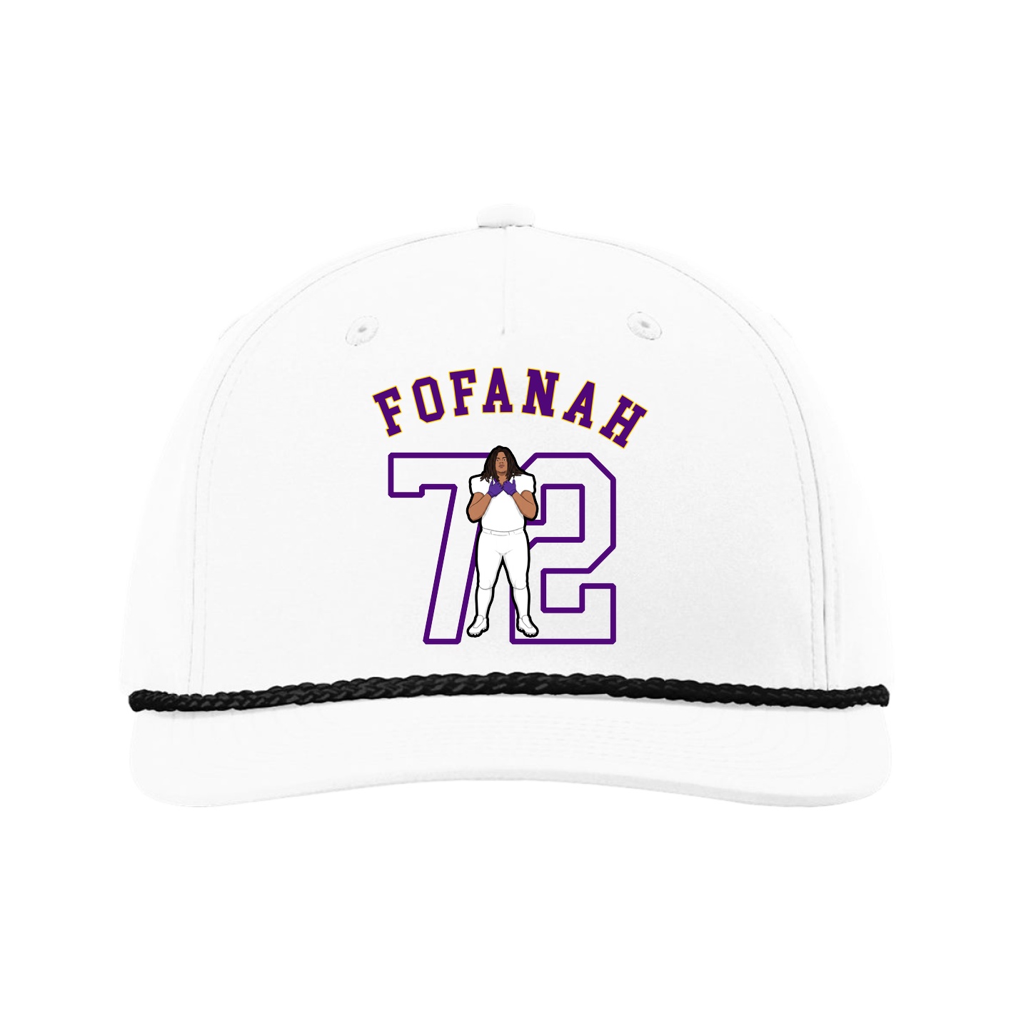 Five-Panel Classic Rope Cap — Shirsey Arch in White